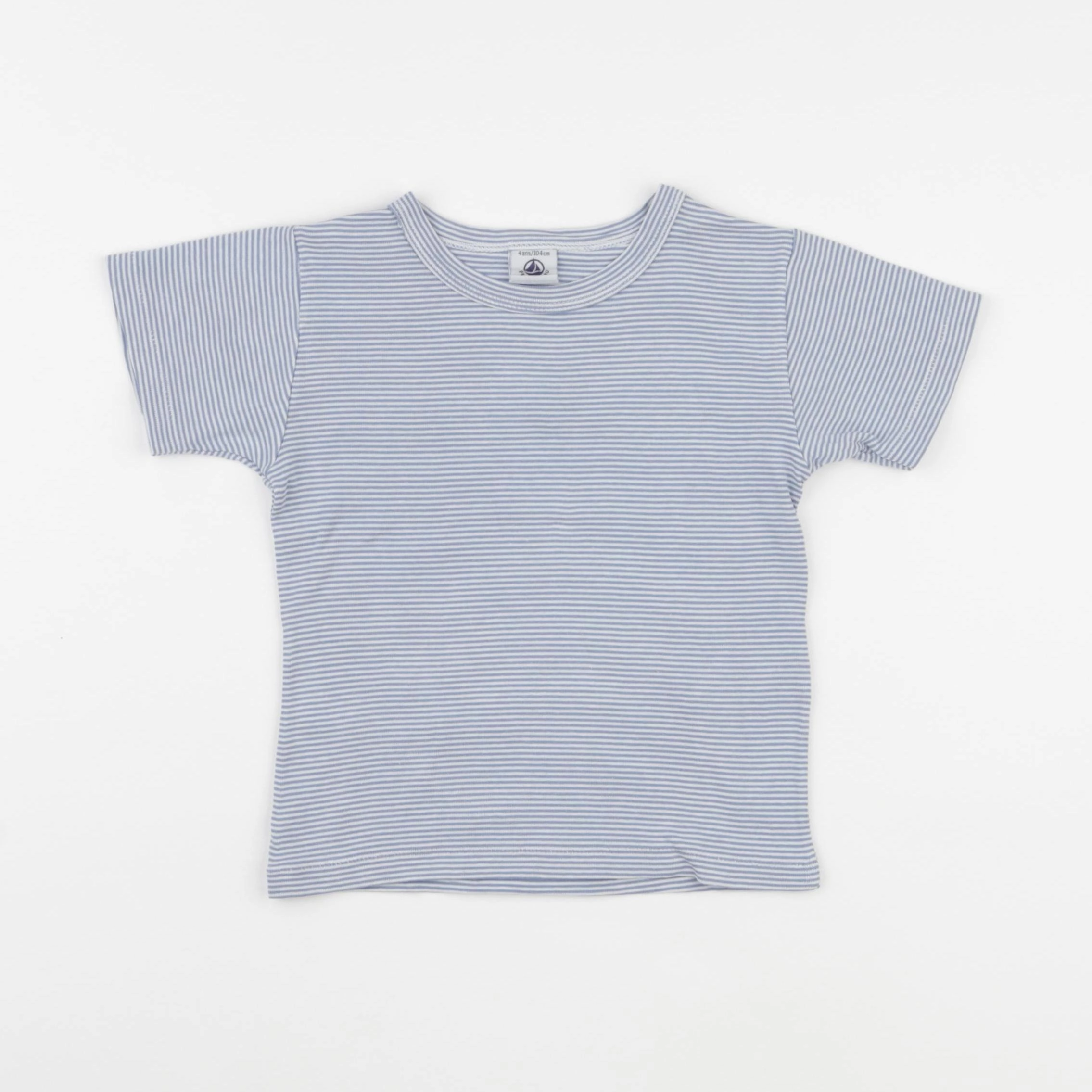 Petit Bateau - maillot de corps bleu - 4 ans