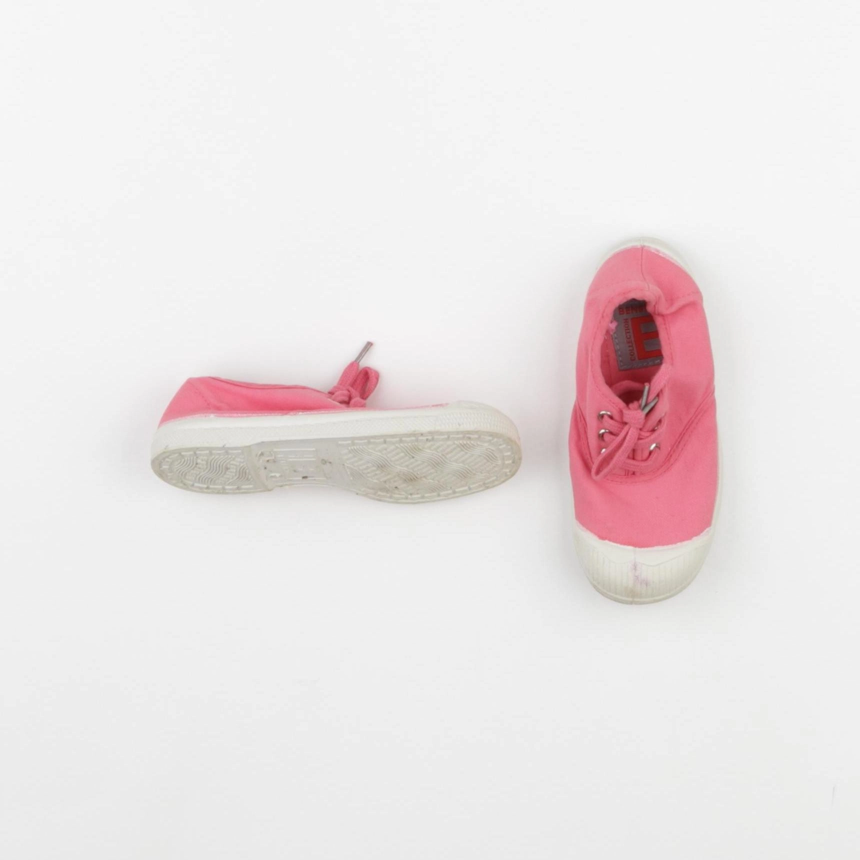 Bensimon - tennis à scratch/ lacets rose - pointure 26