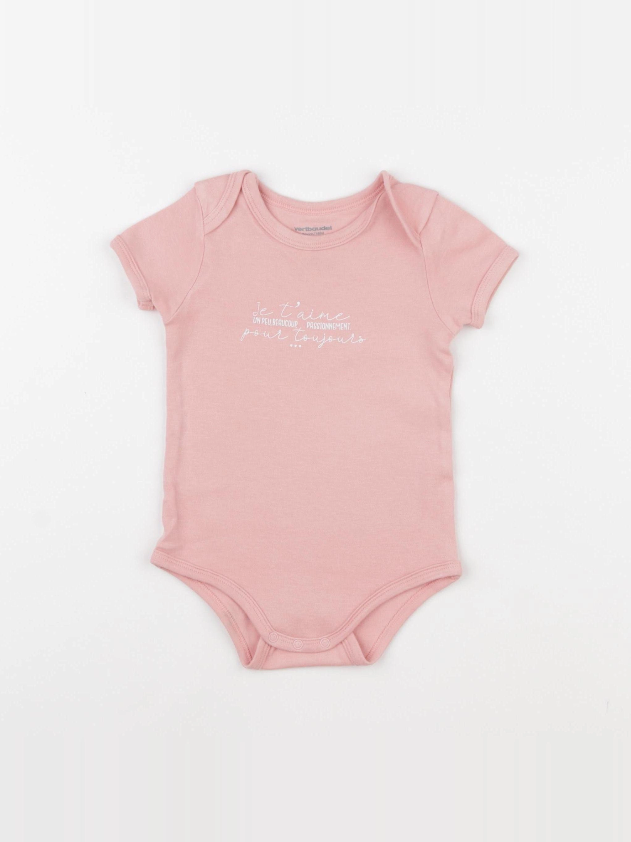Vertbaudet - body rose - 18 mois
