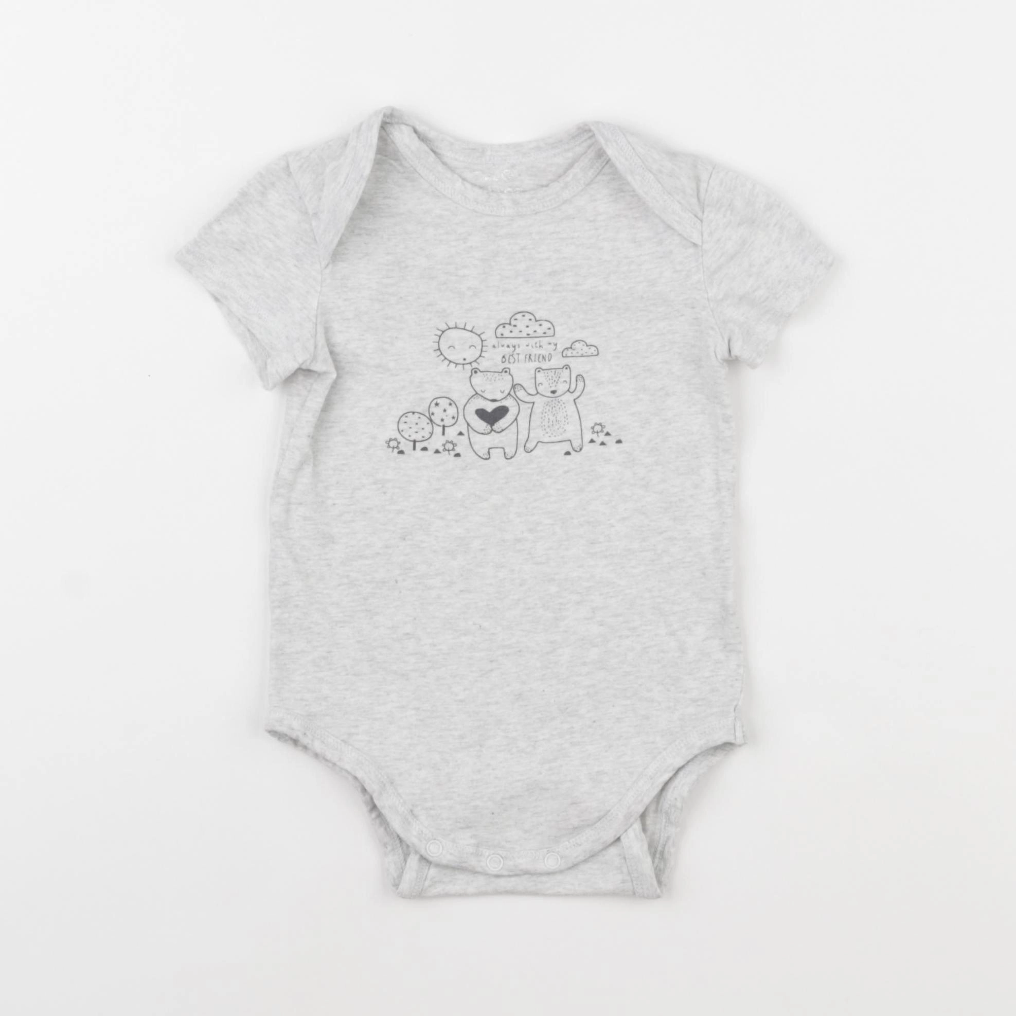 Vertbaudet - body gris - 18 mois