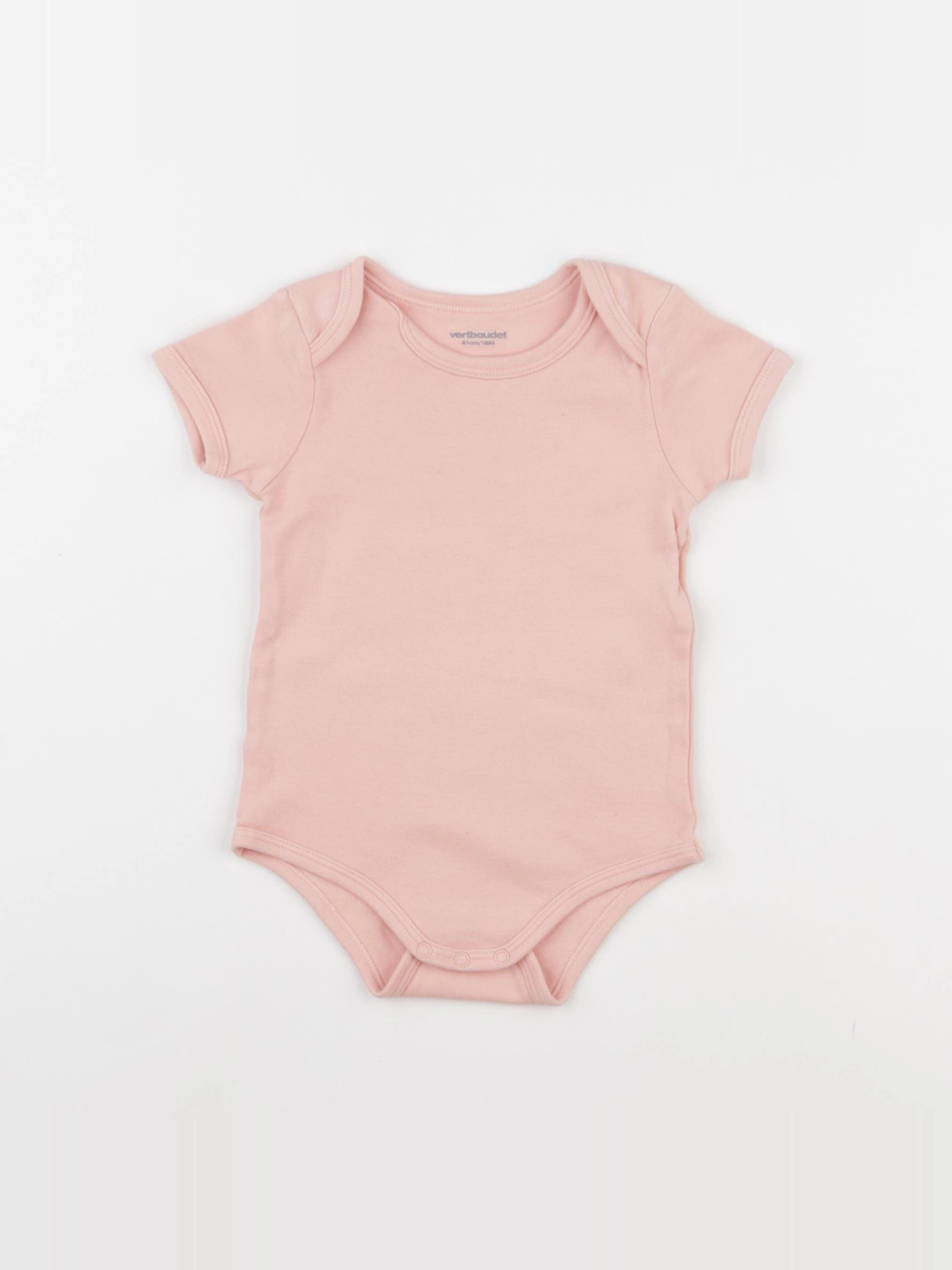 Vertbaudet - body rose - 18 mois