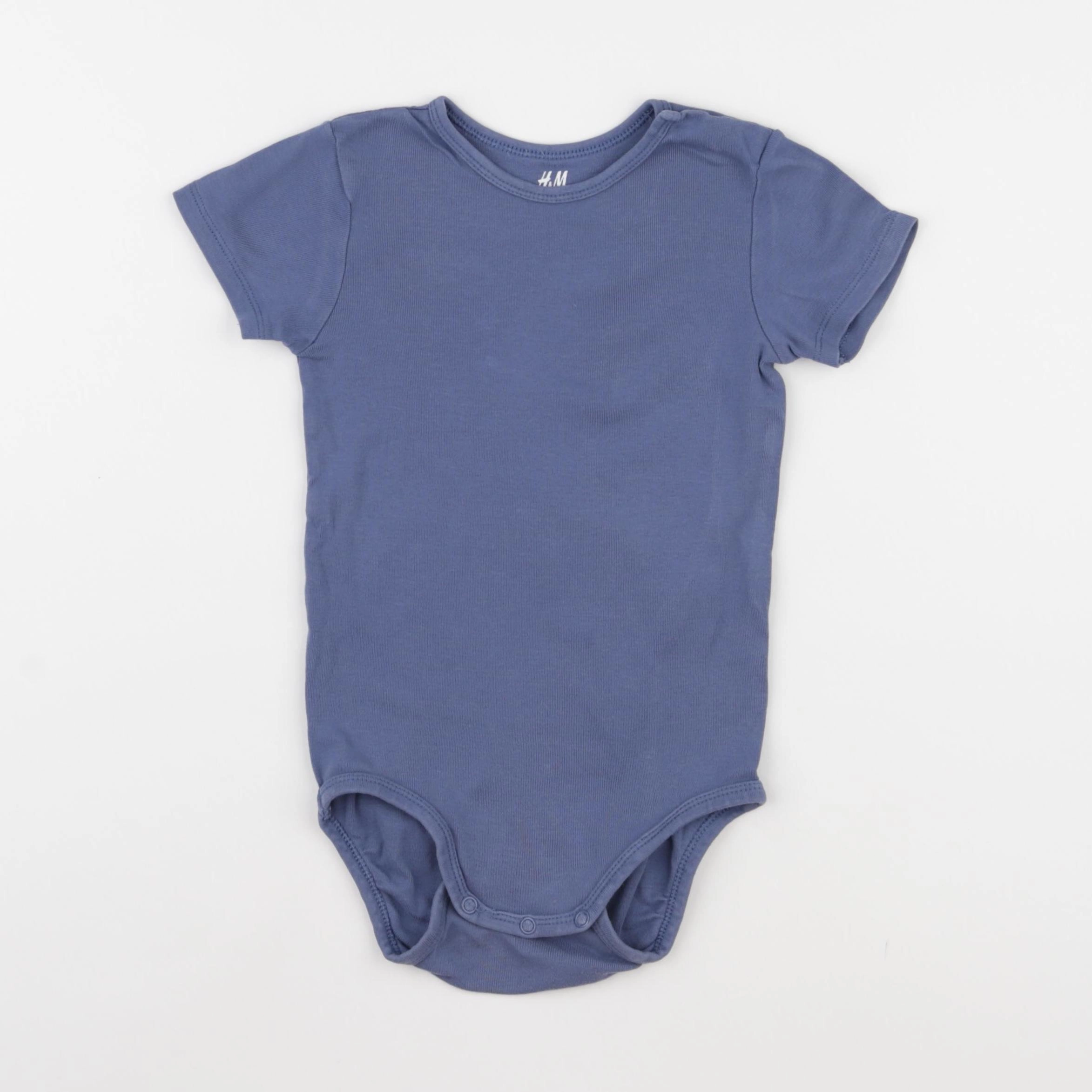 H&M - body bleu - 2/3 ans