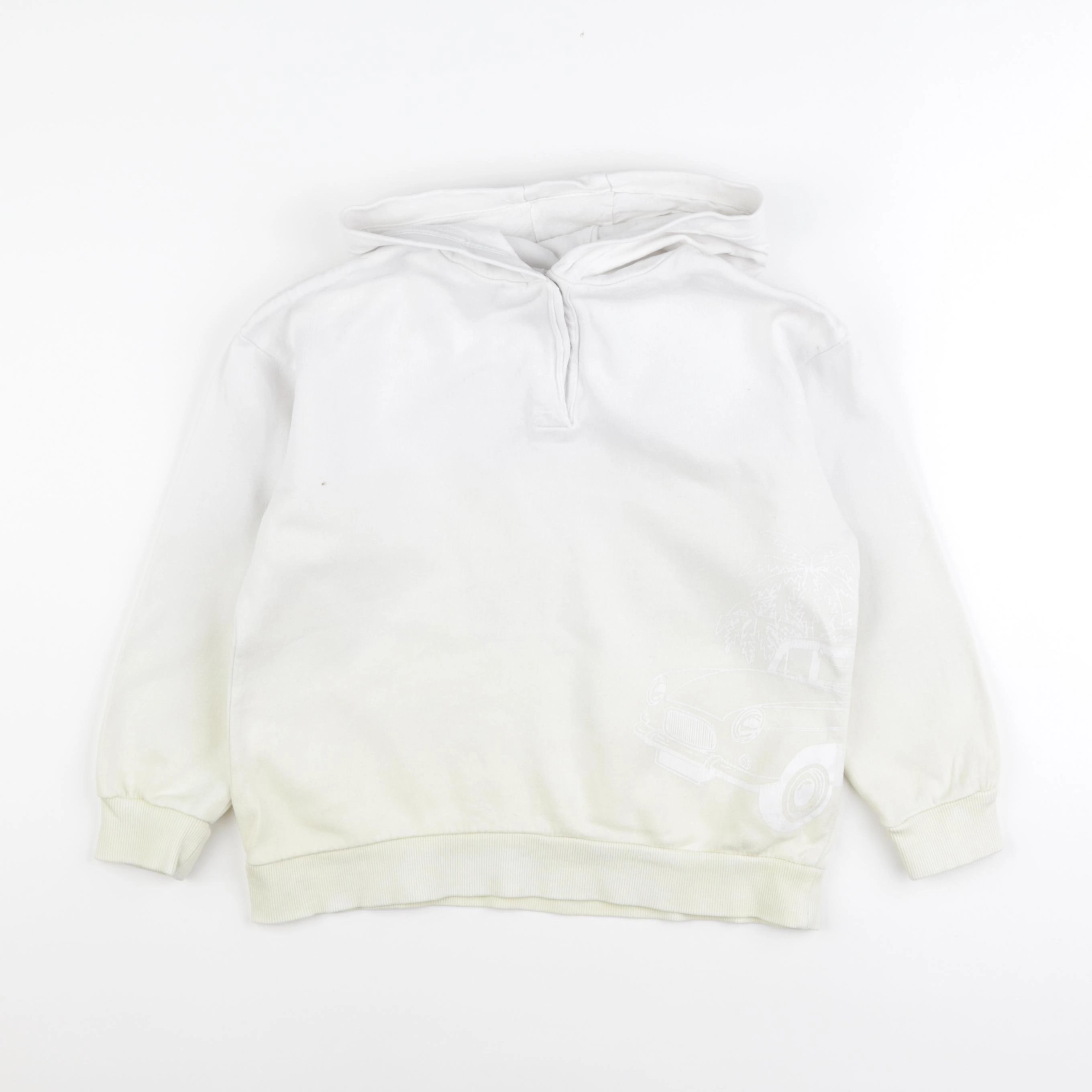 Vertbaudet - sweat blanc - 8 ans