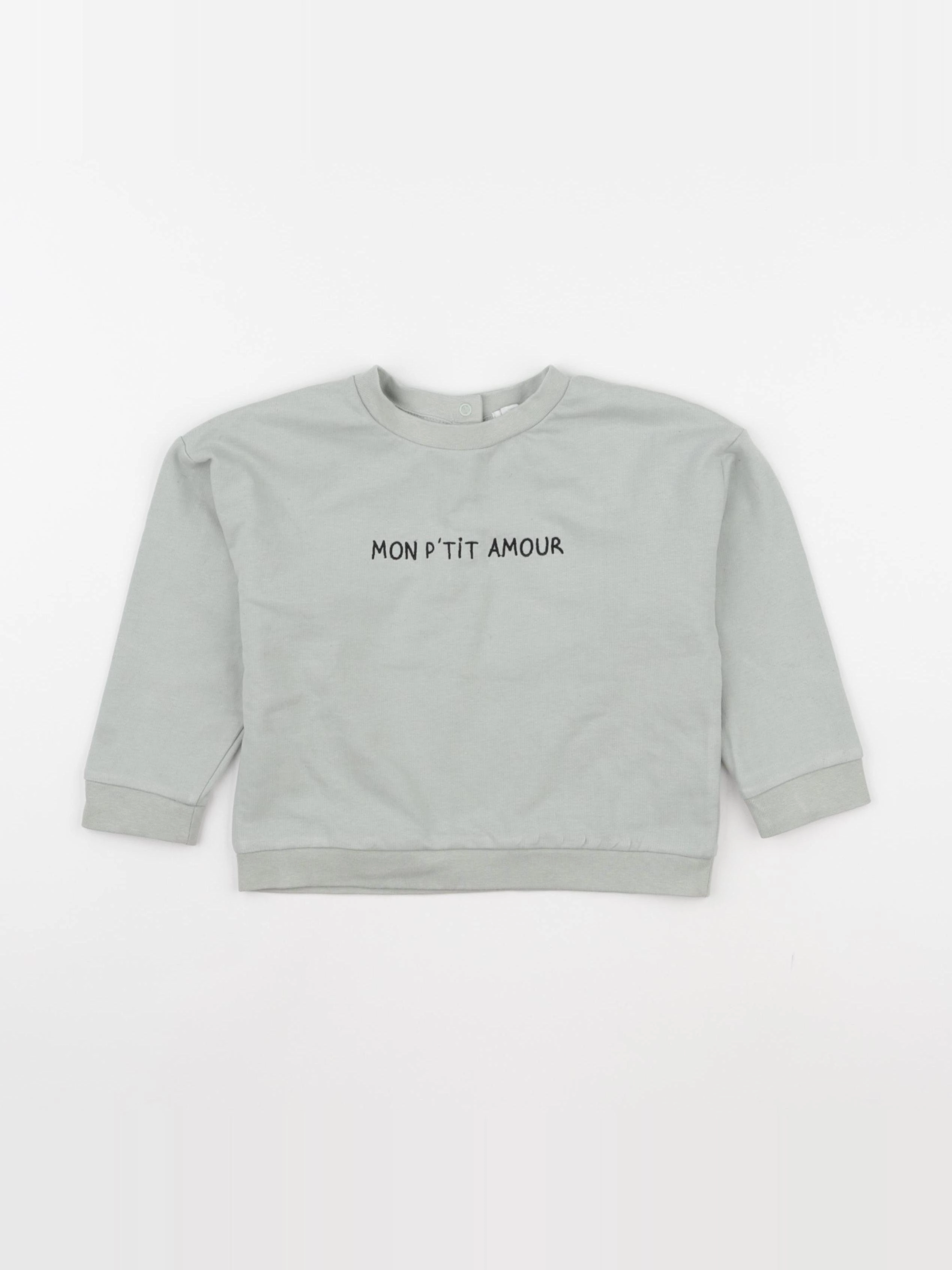Vertbaudet - sweat vert - 24 mois