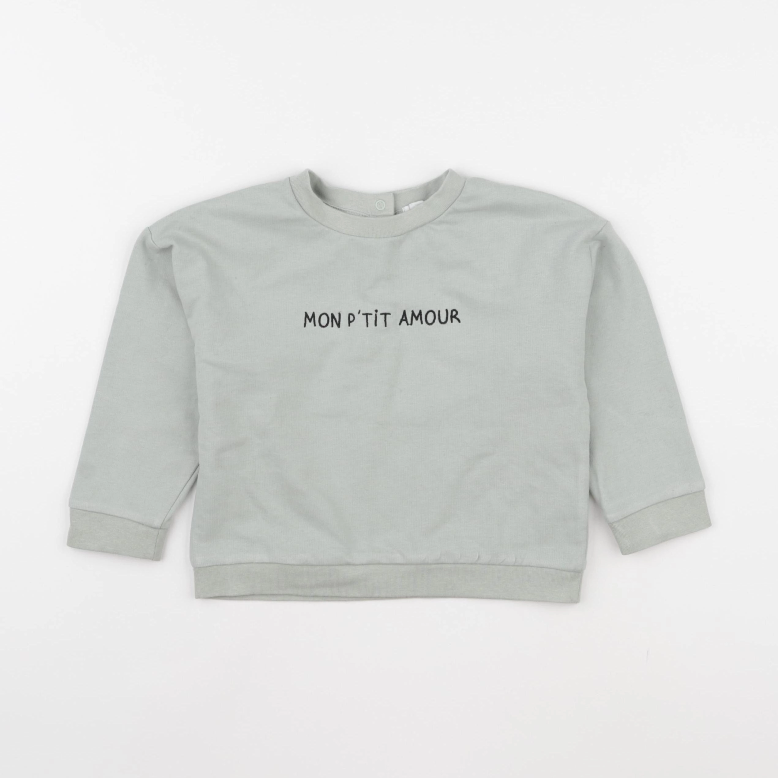 Vertbaudet - sweat vert - 24 mois