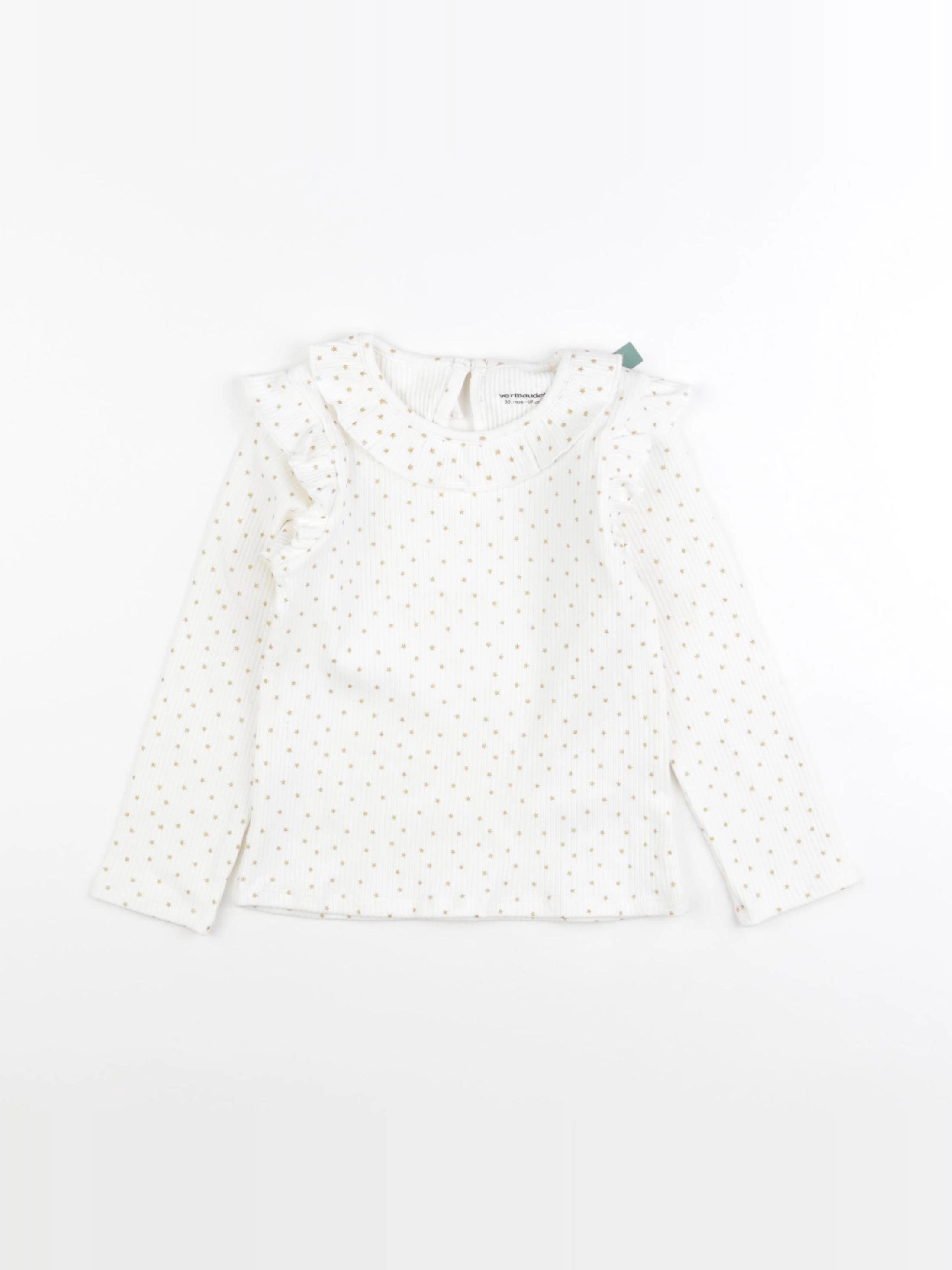 Vertbaudet - tee-shirt beige - 36 mois