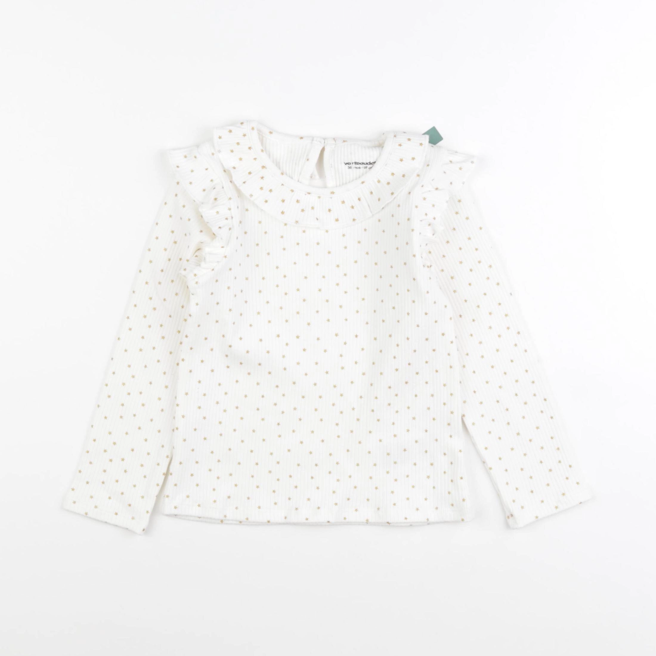 Vertbaudet - tee-shirt beige - 36 mois