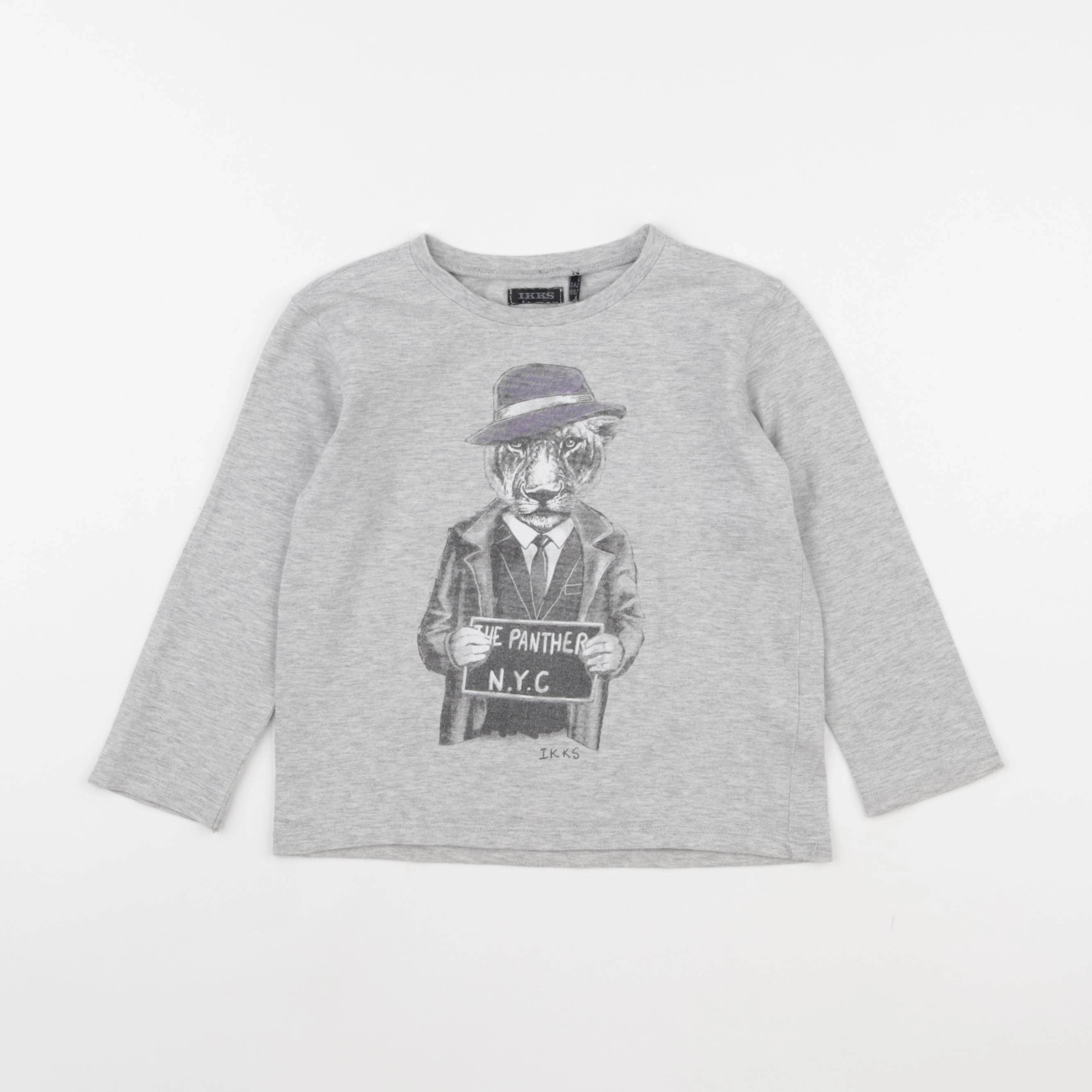 IKKS - tee-shirt gris - 3 ans