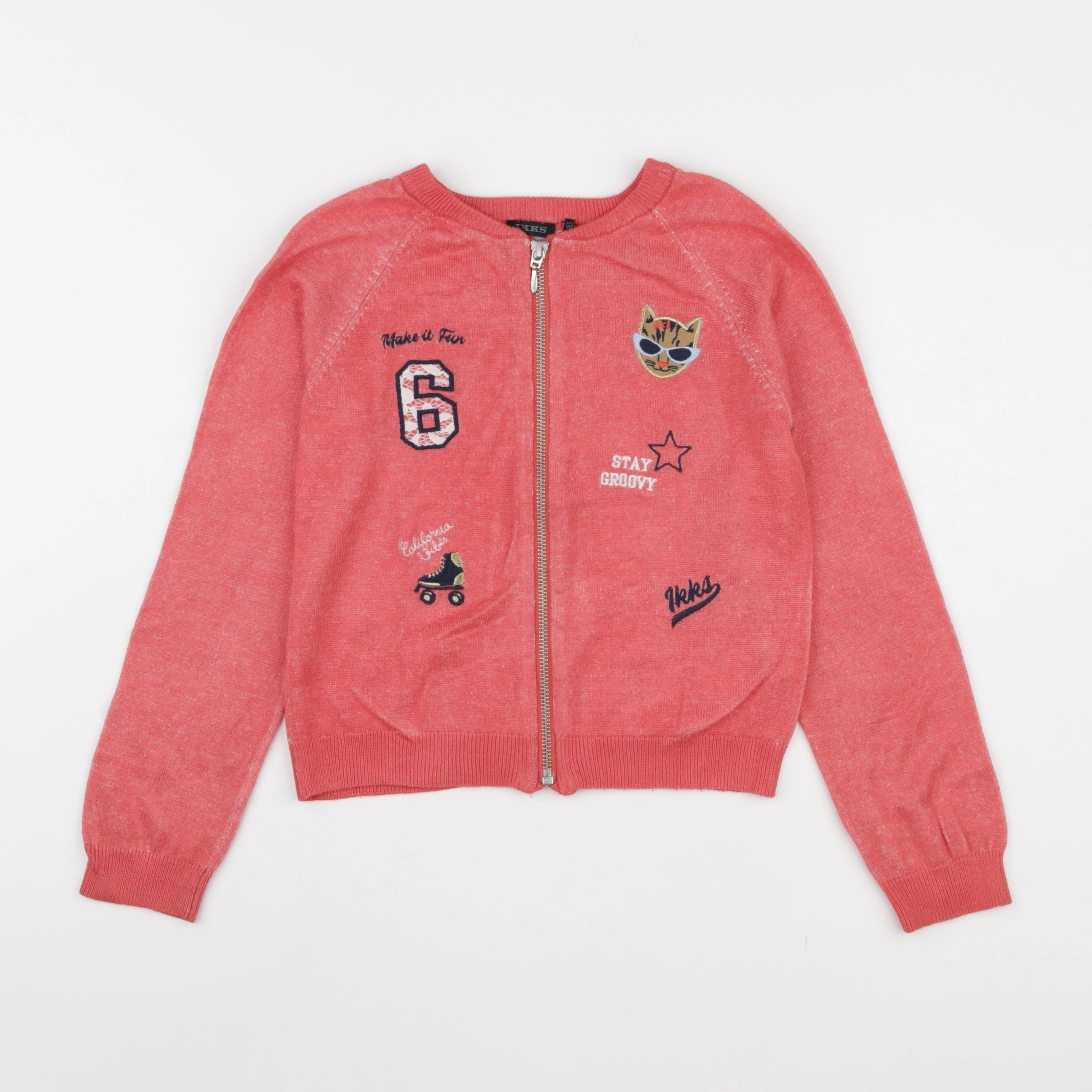 IKKS - gilet rouge - 8 ans