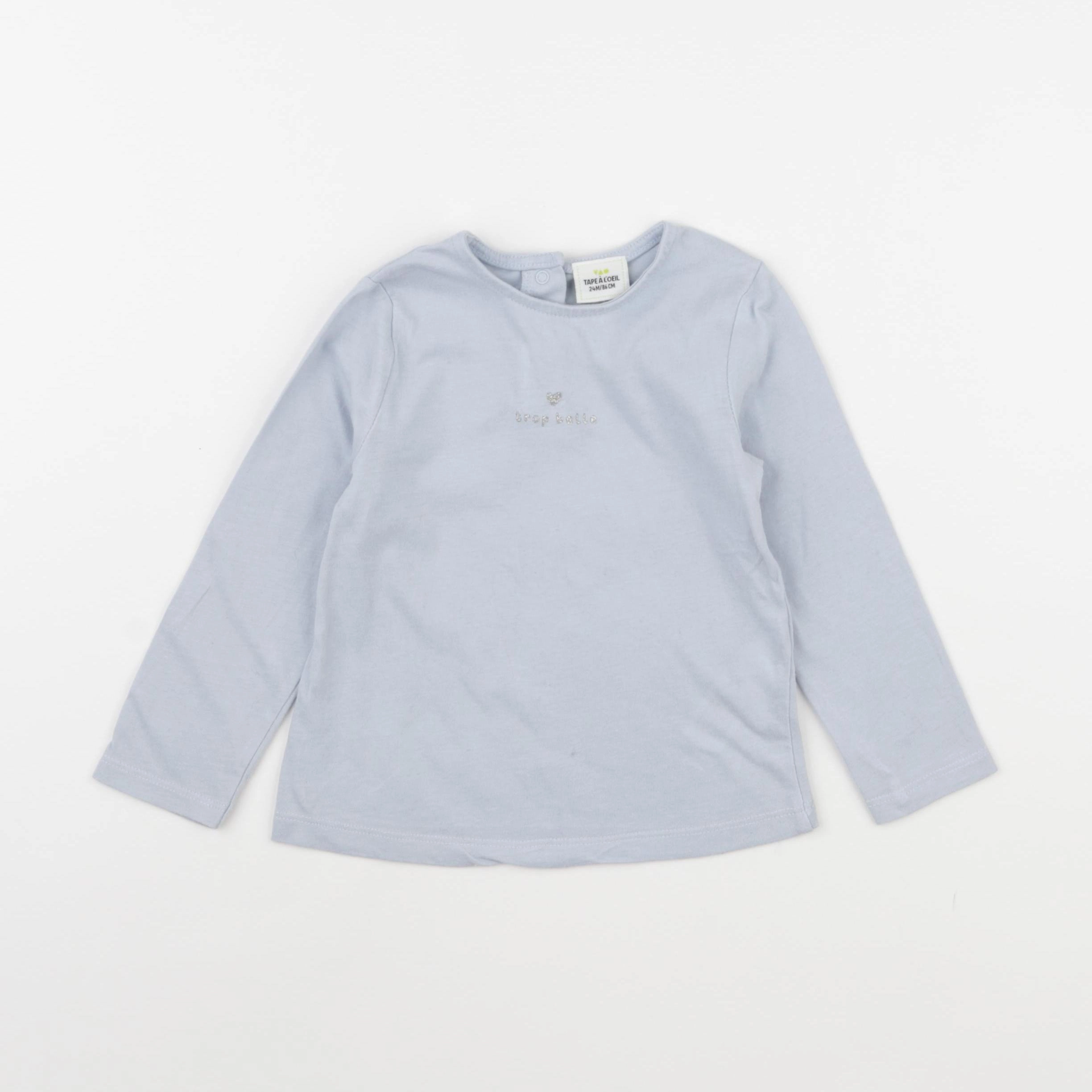 Tape à l'oeil - tee-shirt bleu - 24 mois
