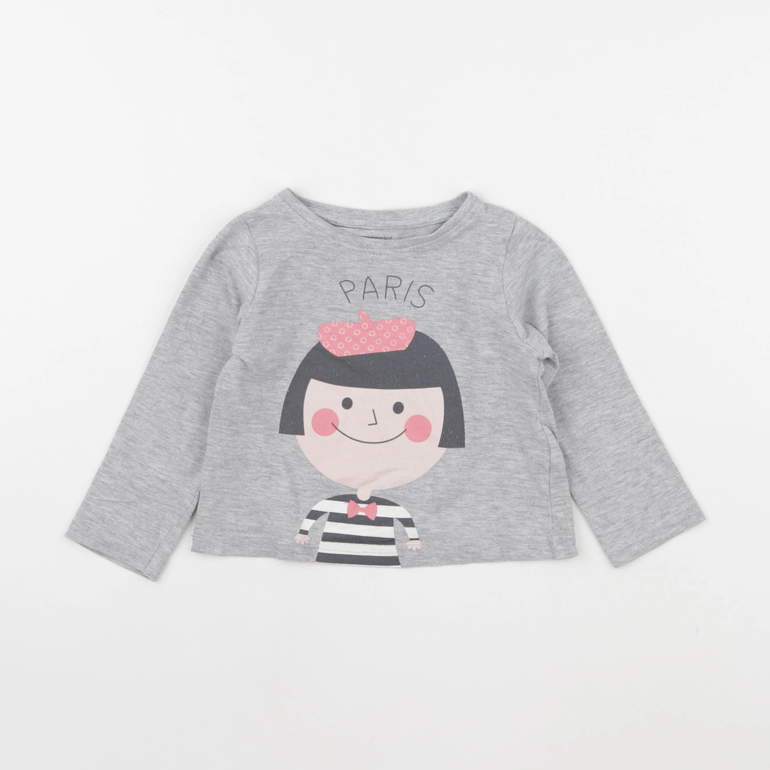 Vertbaudet - tee-shirt gris - 3 ans