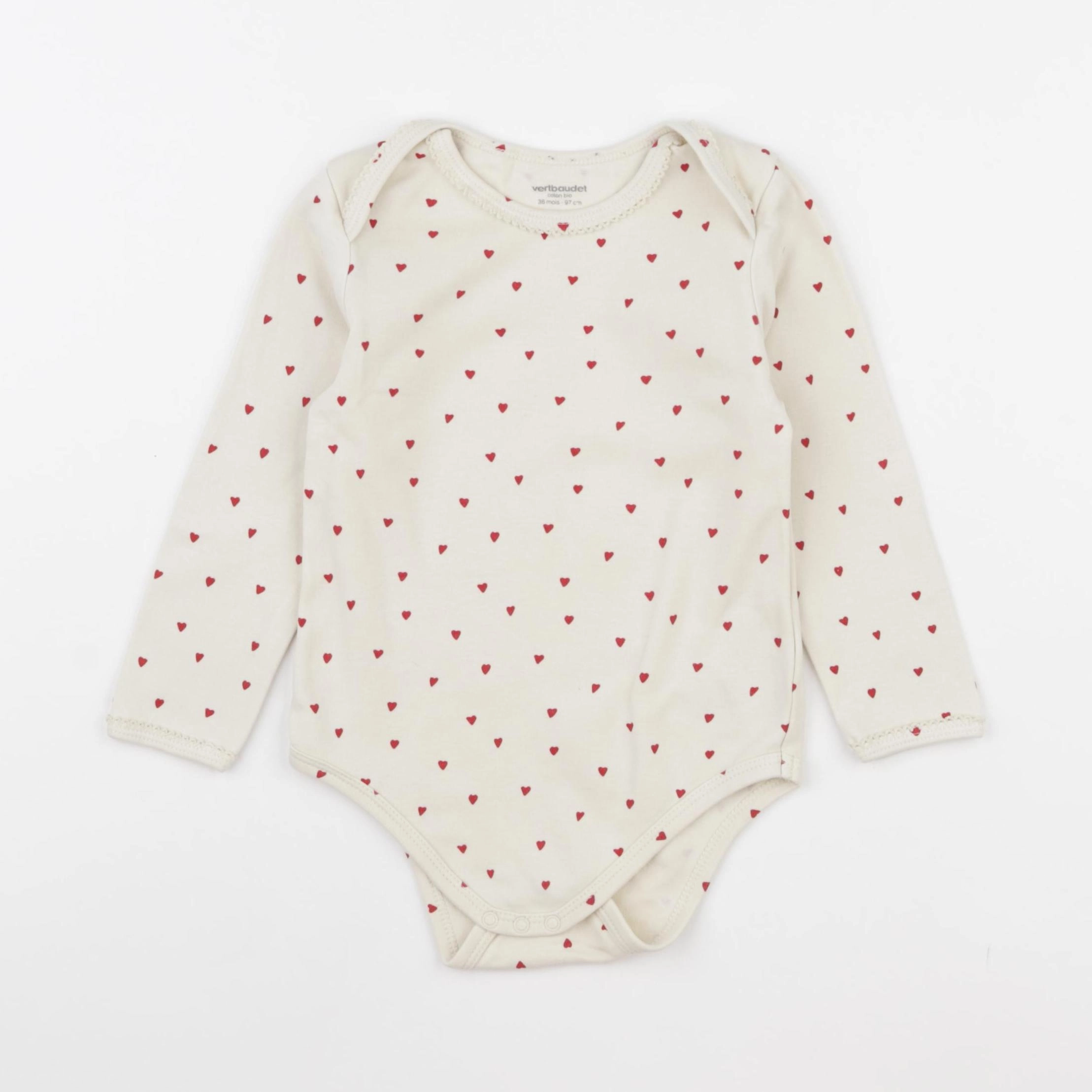Vertbaudet - body beige - 36 mois