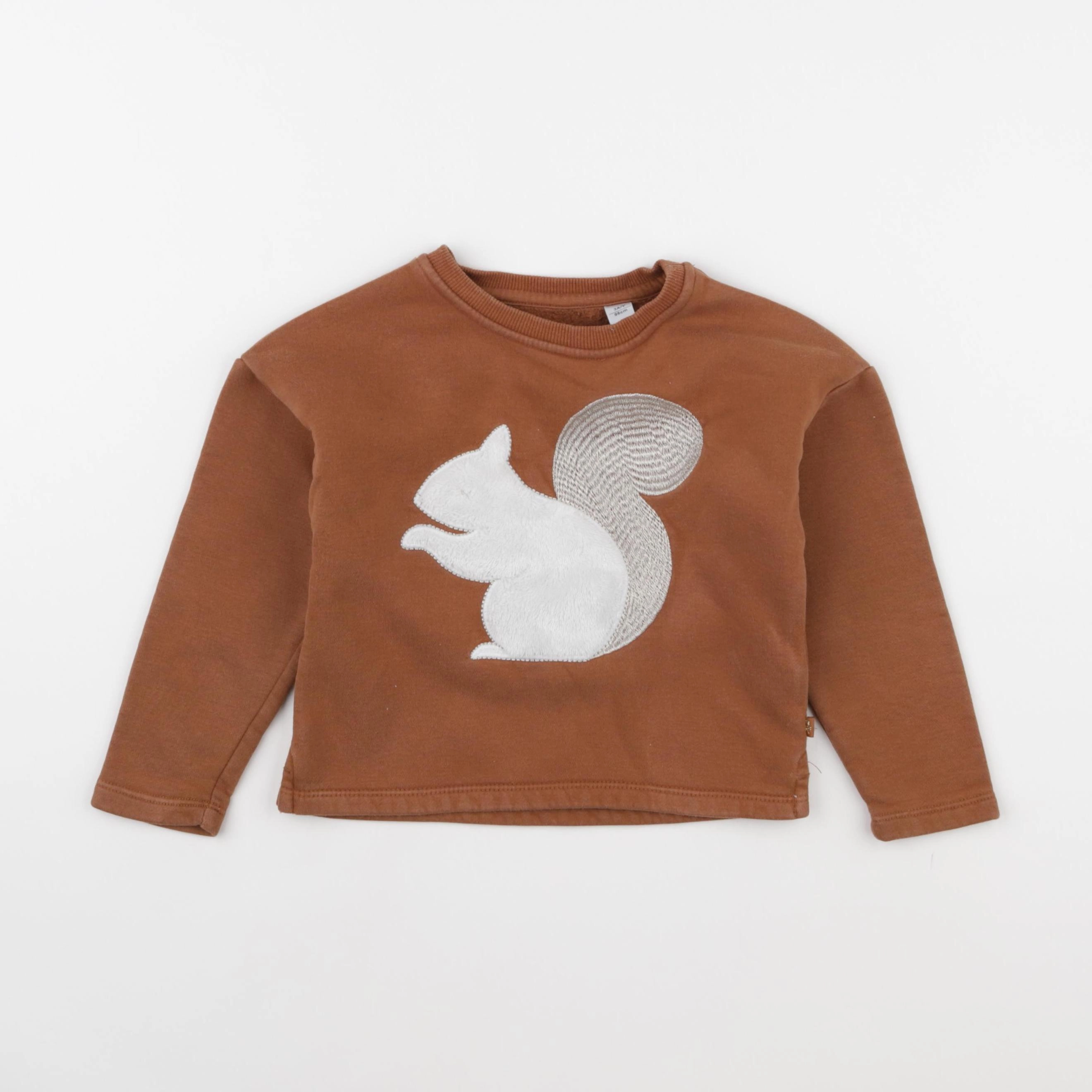Okaidi - sweat marron - 3 ans