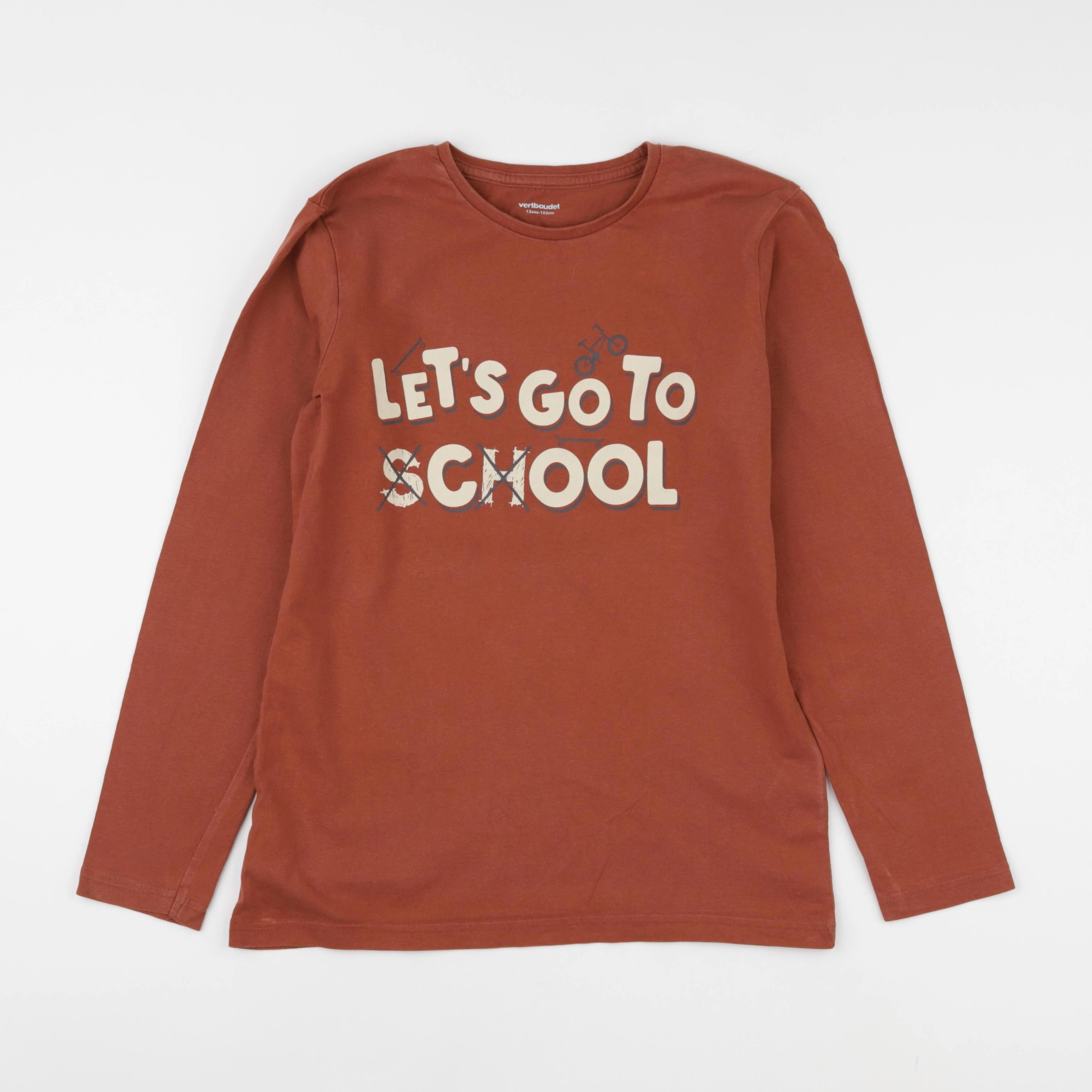 Vertbaudet - tee-shirt marron - 12 ans