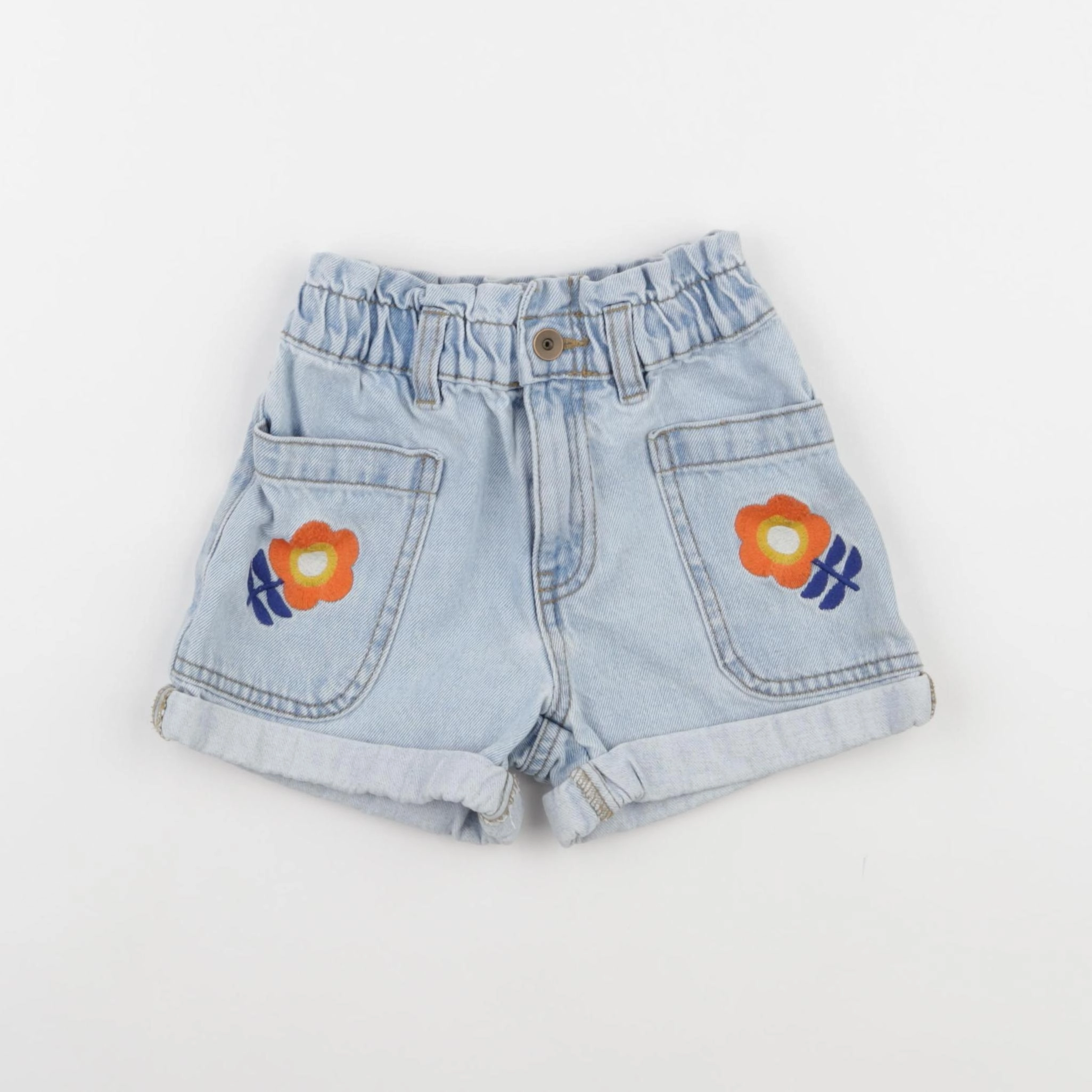 Monoprix - short bleu - 4 ans