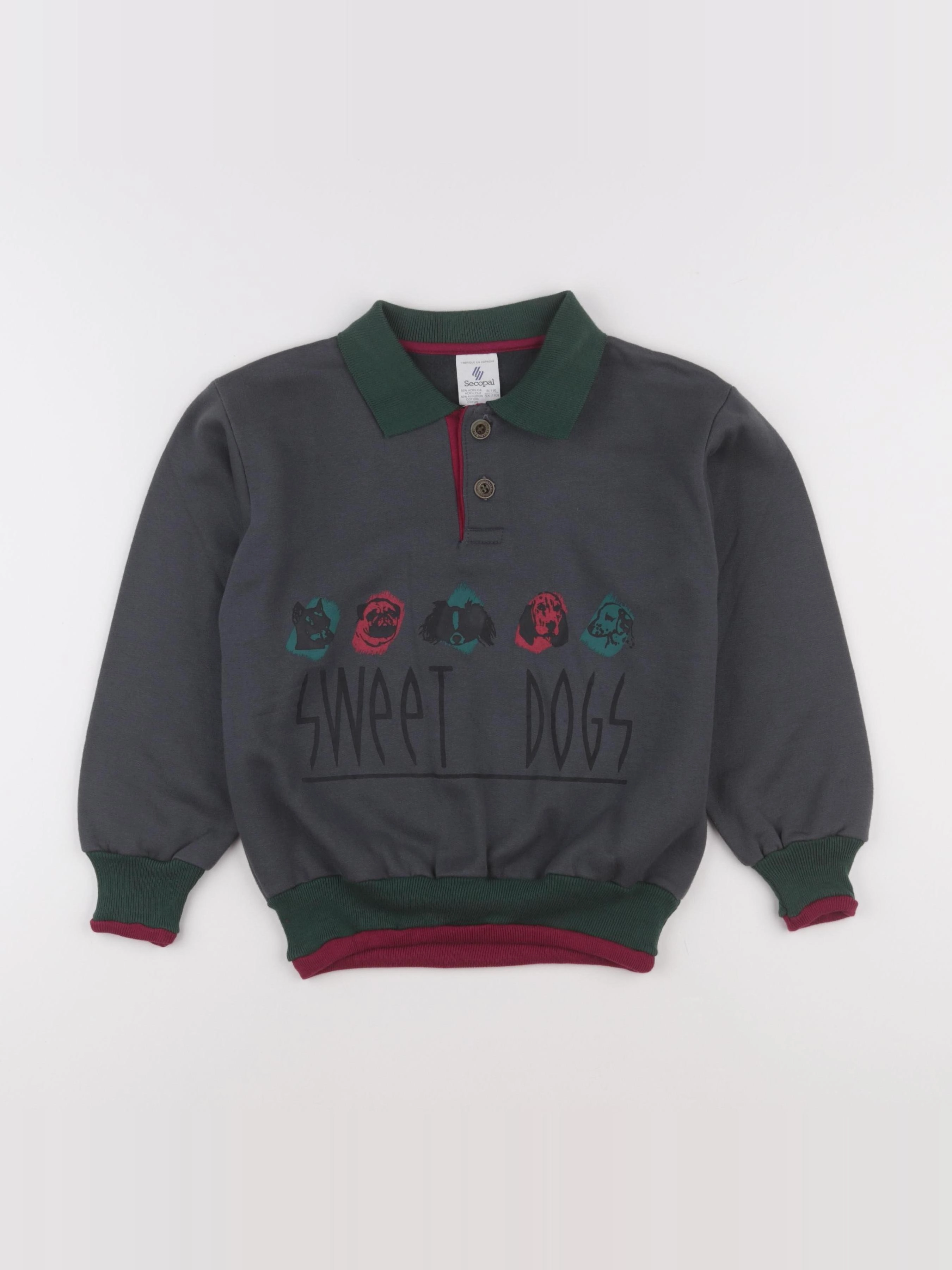 Vintage - sweat gris - 6 ans