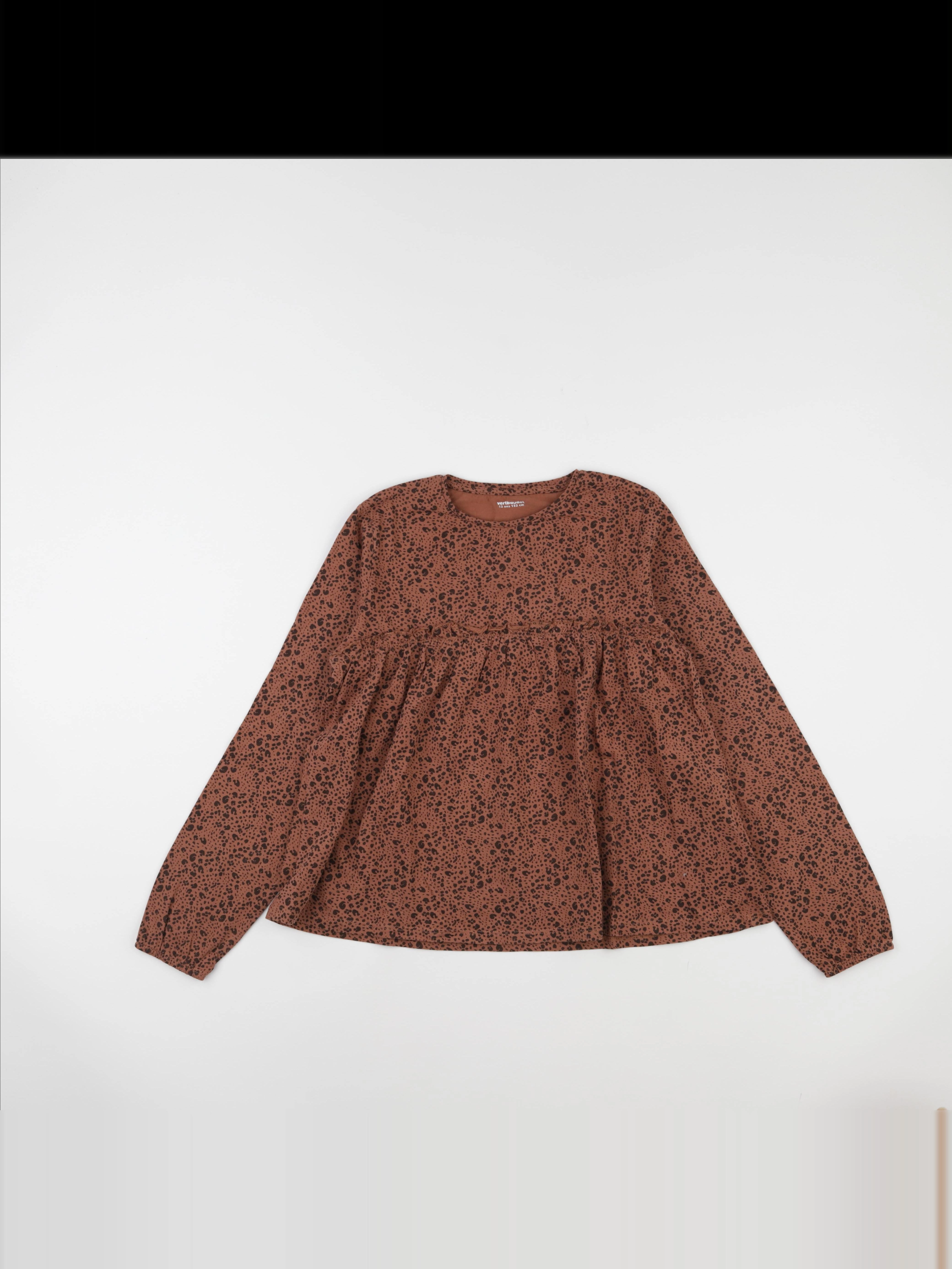Vertbaudet - tee-shirt marron - 12 ans