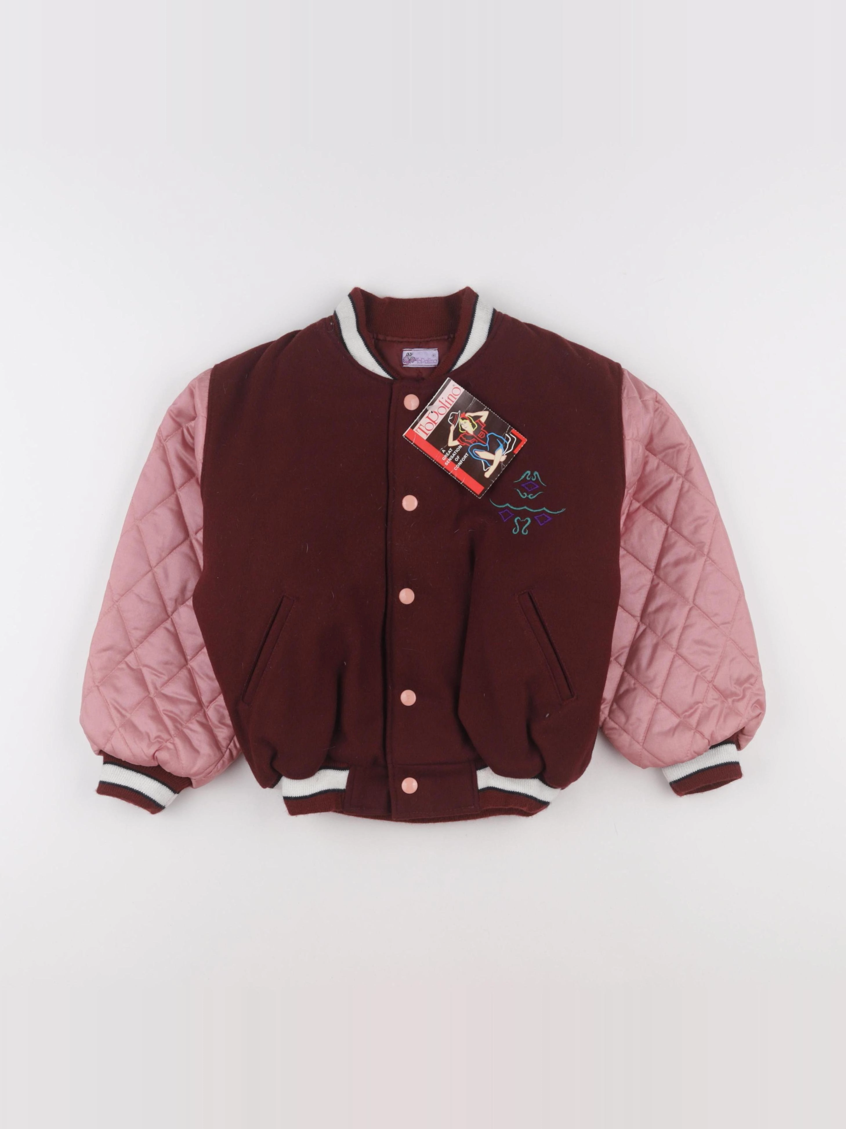 Vintage - veste imprimé au dos rose - 4 ans