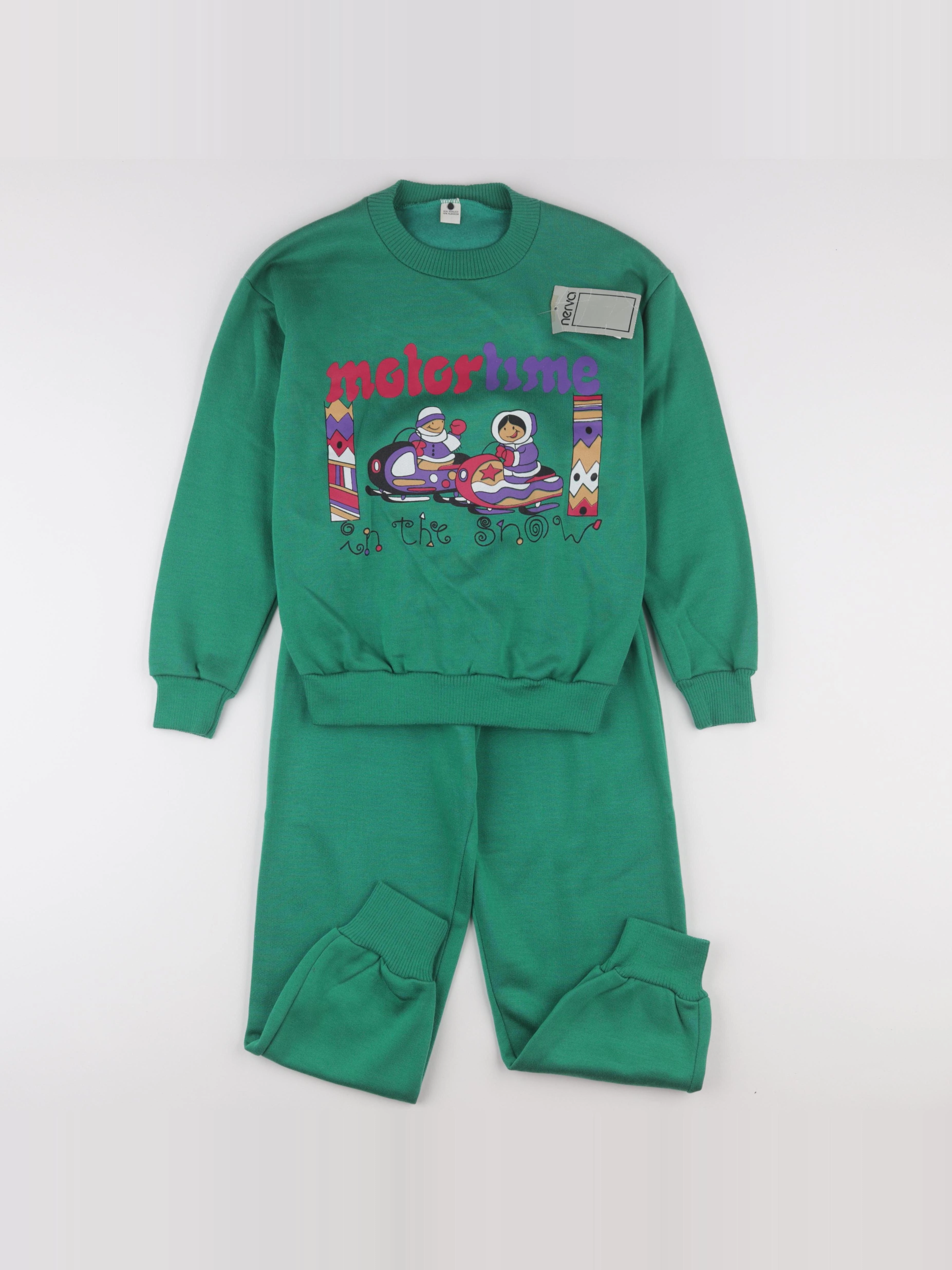 Vintage - ensemble vert - 8 ans