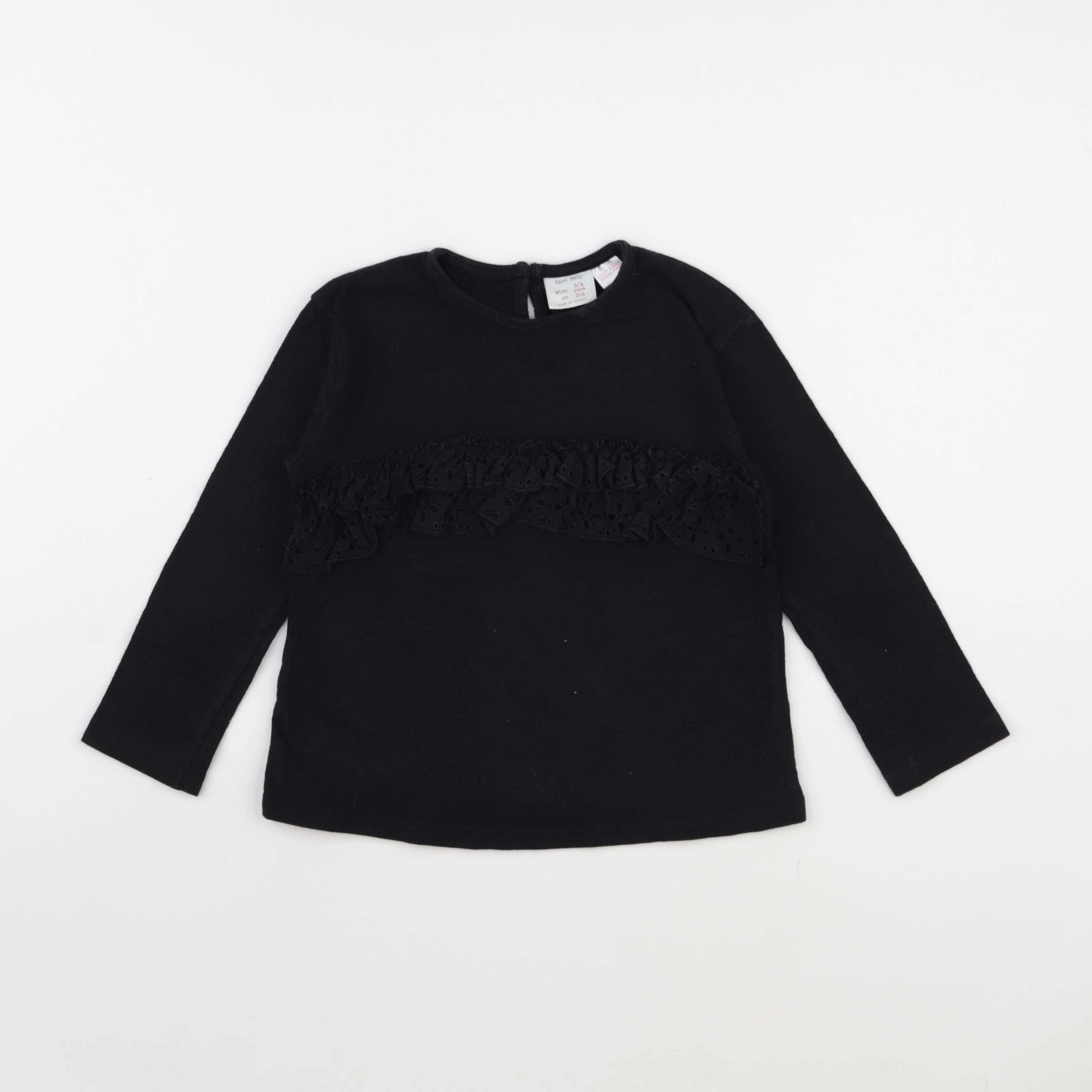 Zara - tee-shirt noir - 3/4 ans