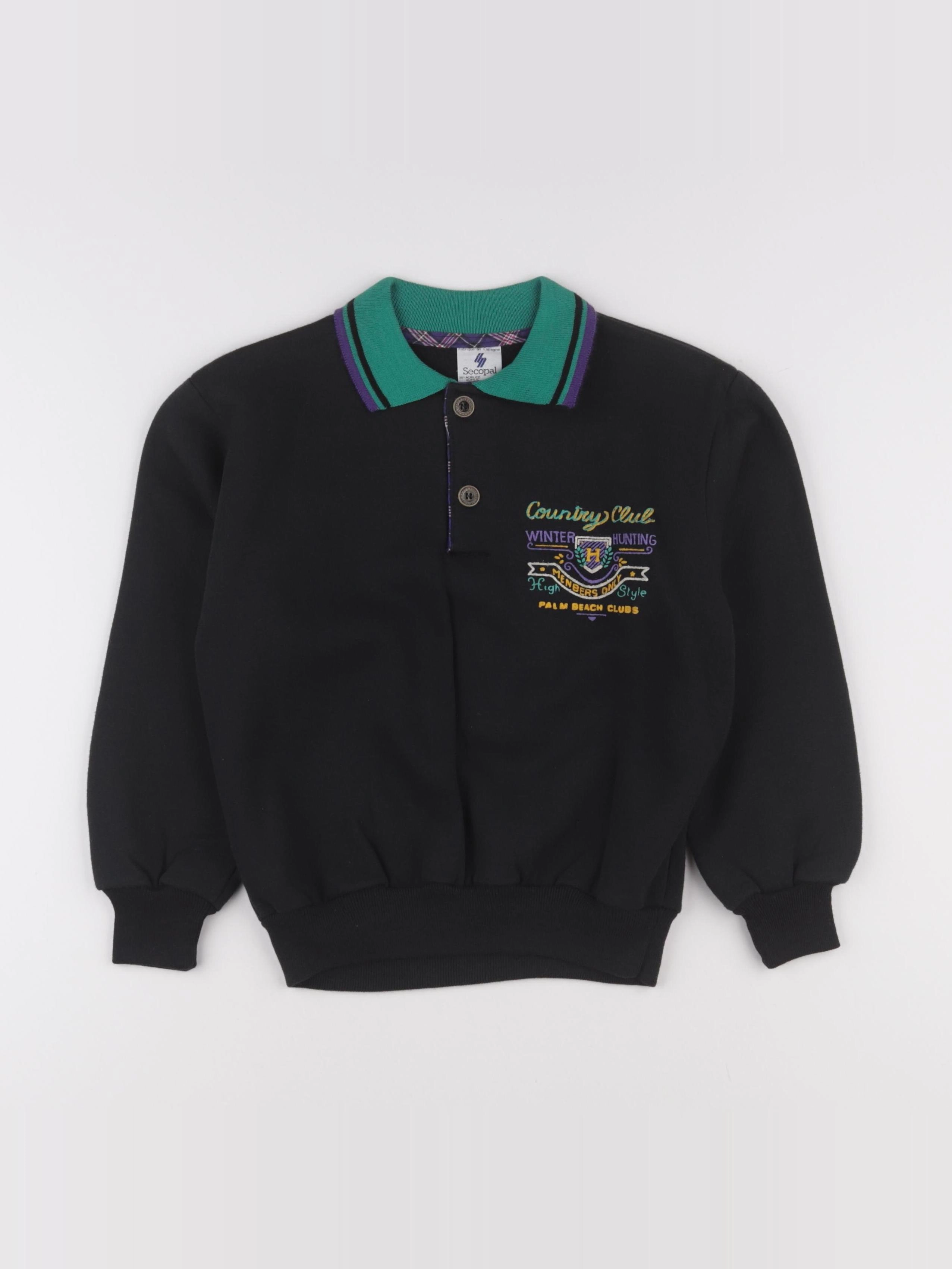 Vintage - sweat noir - 6 ans