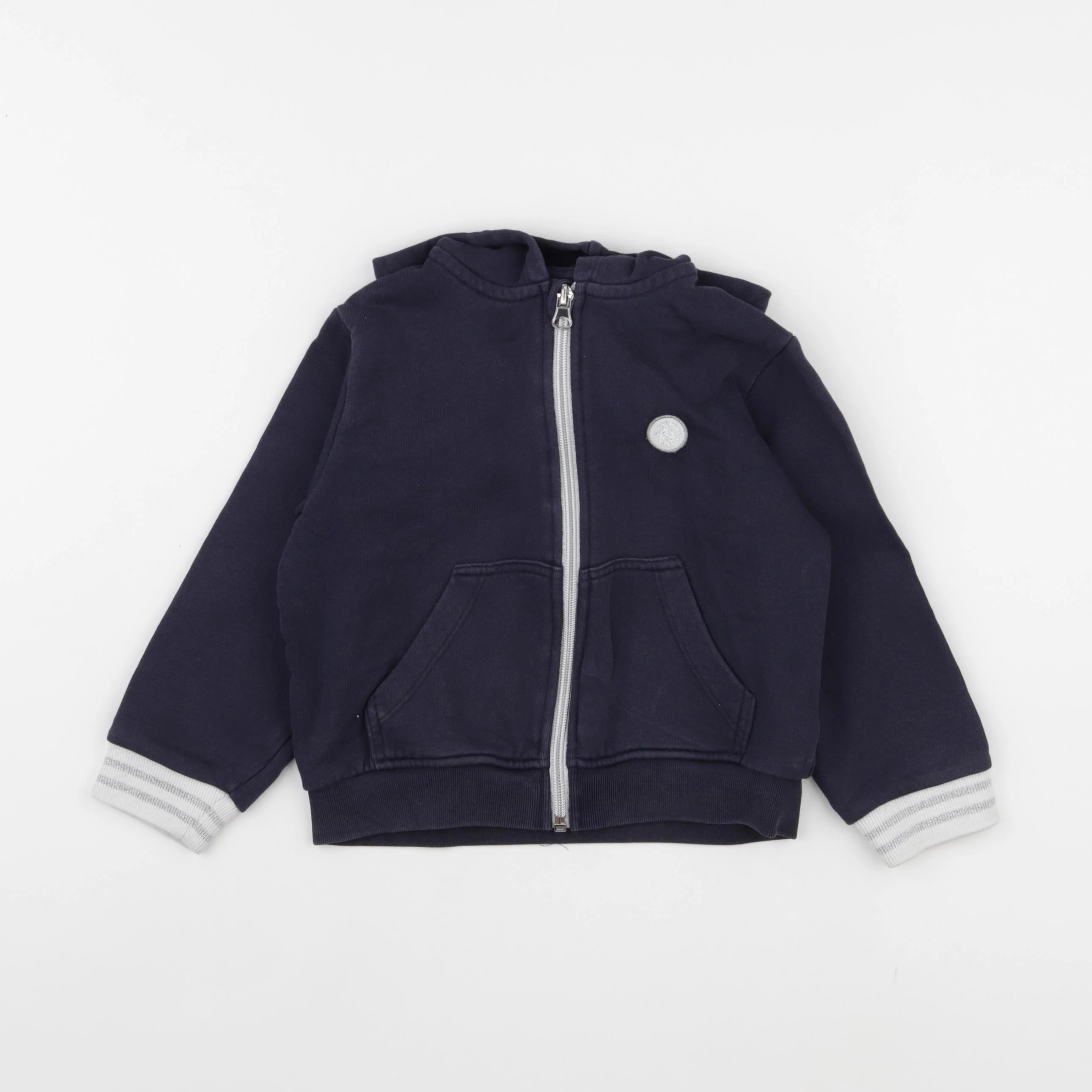 Petit Bateau - sweat bleu - 4 ans