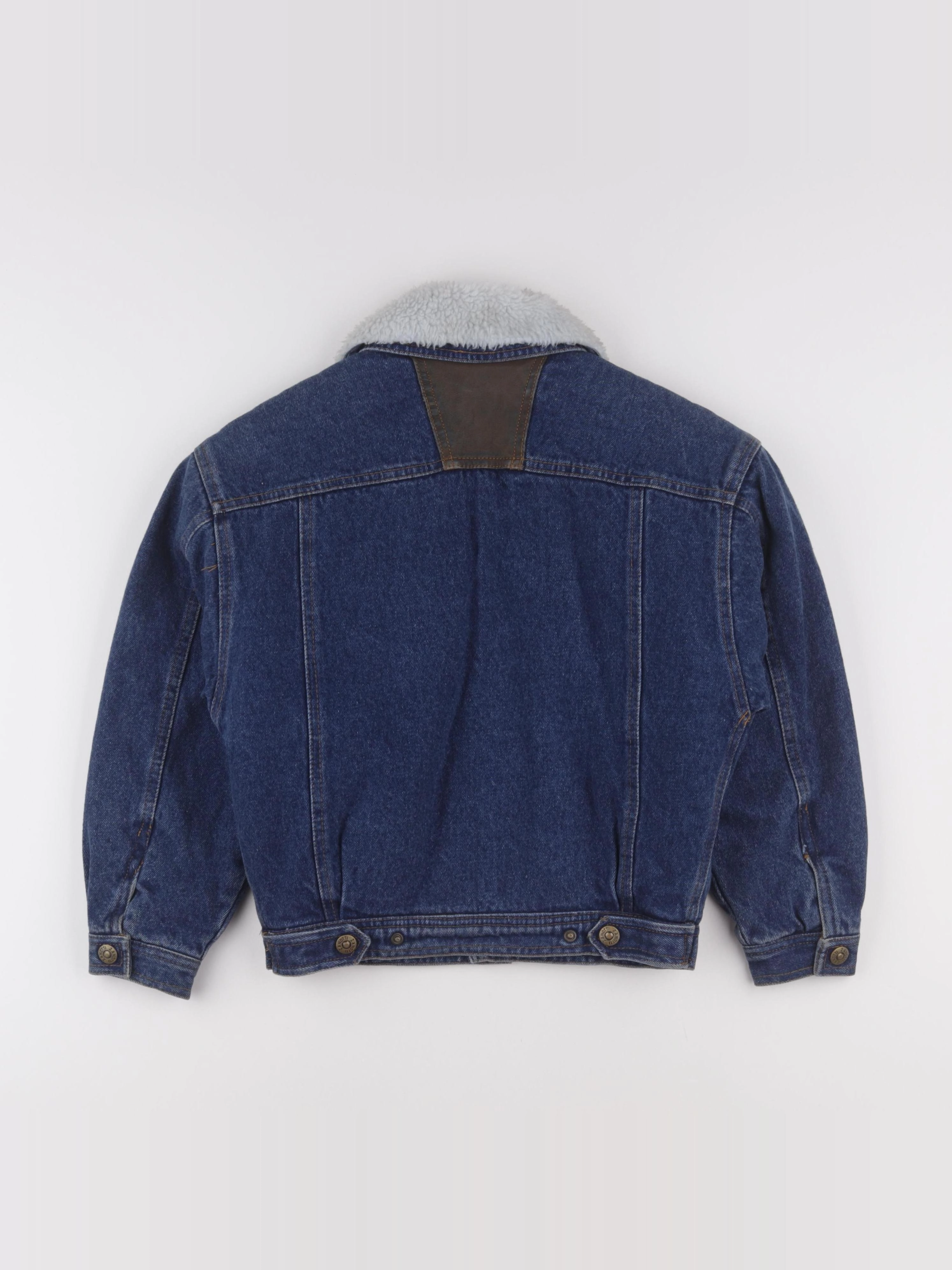 Vintage - veste doublé col amovible bleu - 8 ans