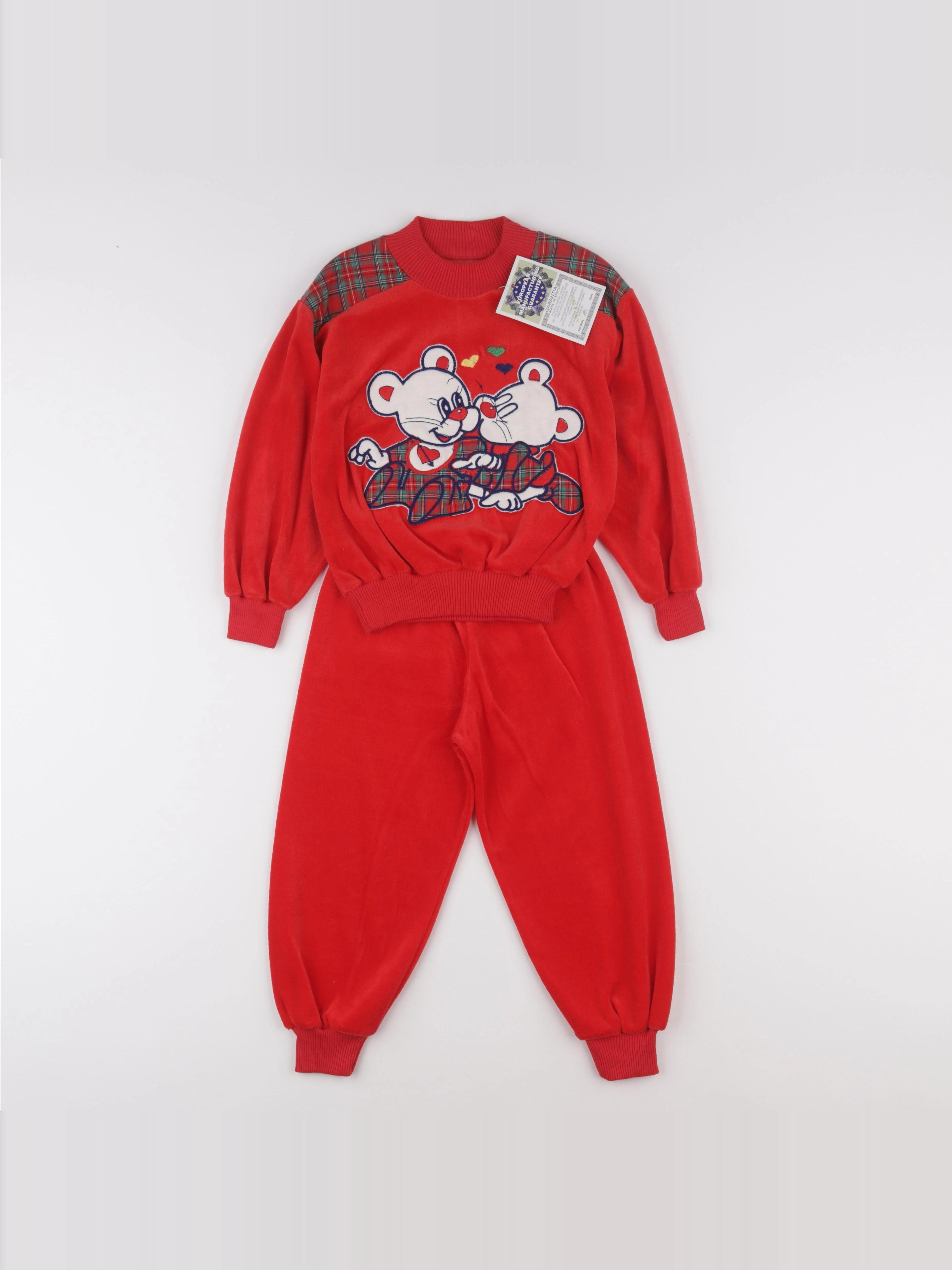 Vintage - ensemble rouge - 4 ans