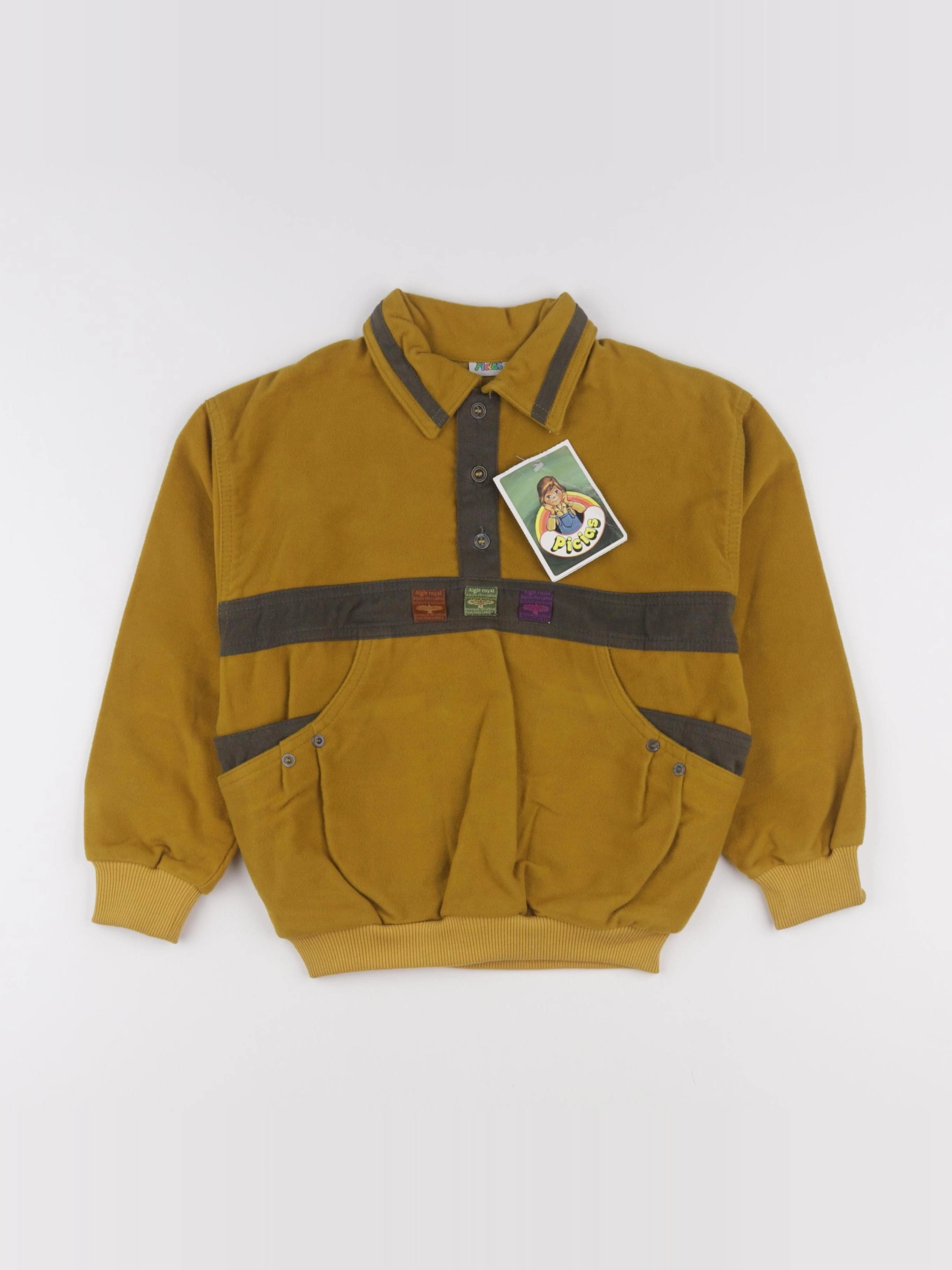 Vintage - polo jaune - 7 ans