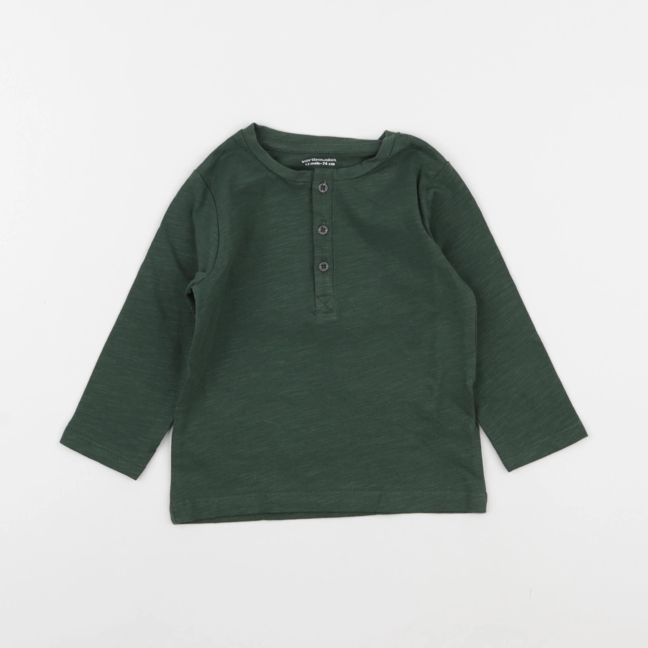 Vertbaudet - tee-shirt vert - 12 mois