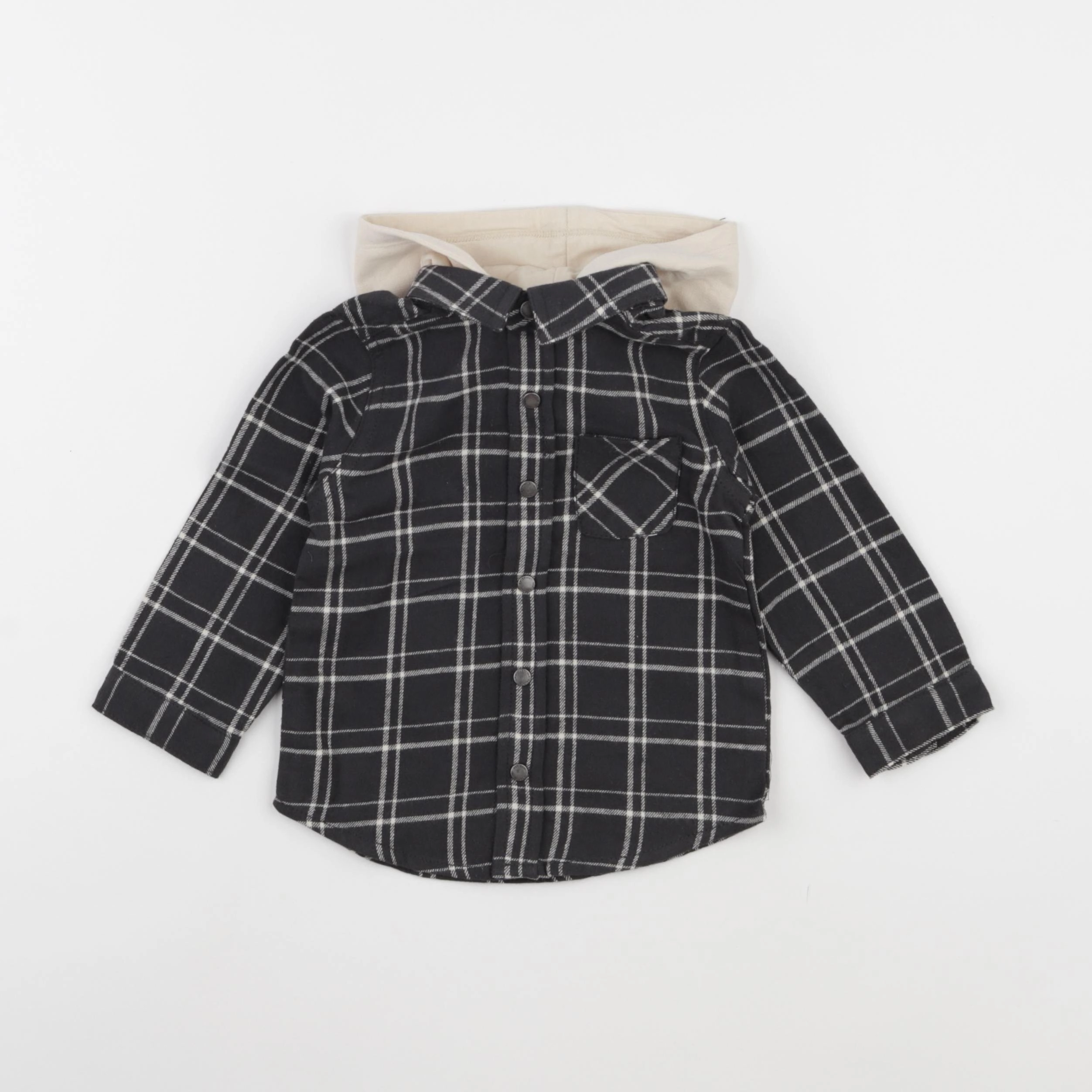Vertbaudet - chemise gris - 18 mois