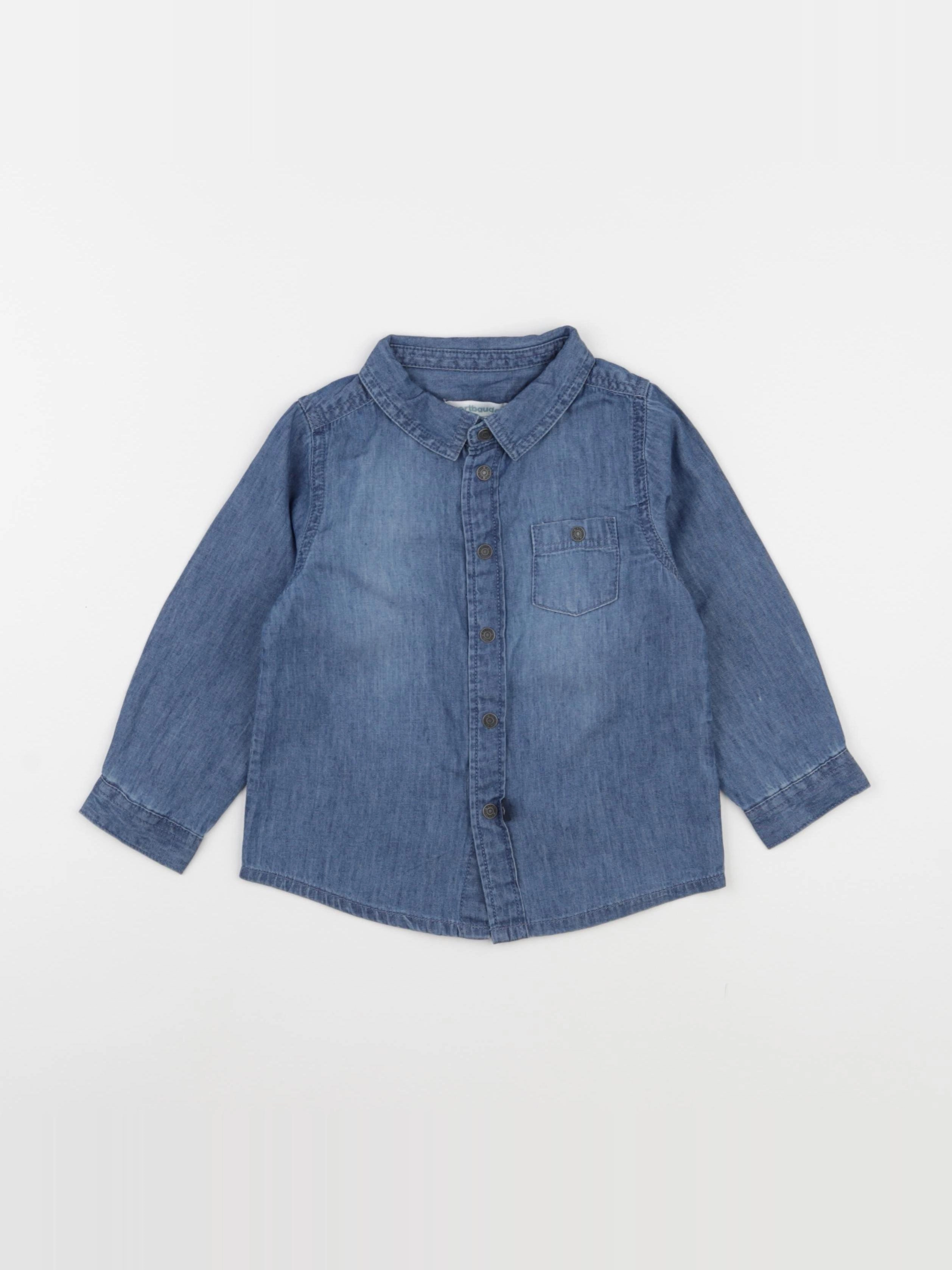 Vertbaudet - chemise bleu - 2 ans