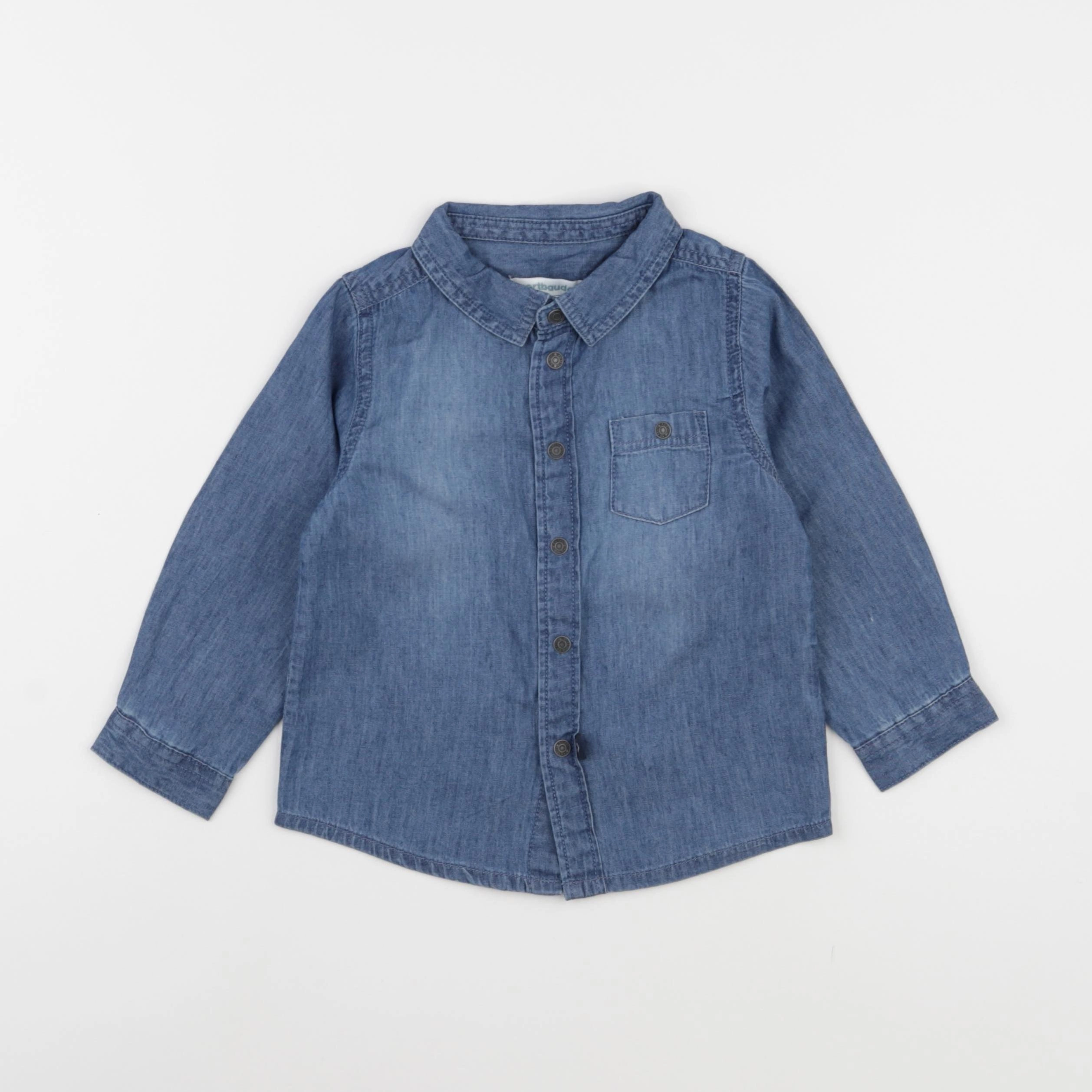 Vertbaudet - chemise bleu - 2 ans