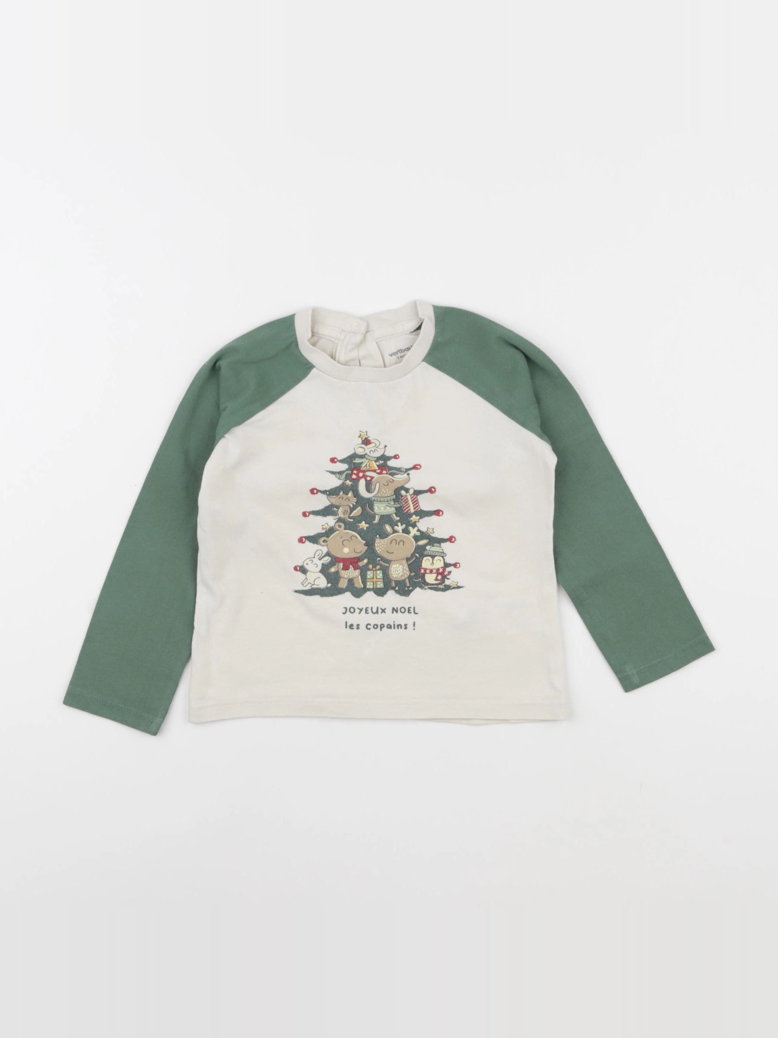 Vertbaudet - tee-shirt beige - 3 ans
