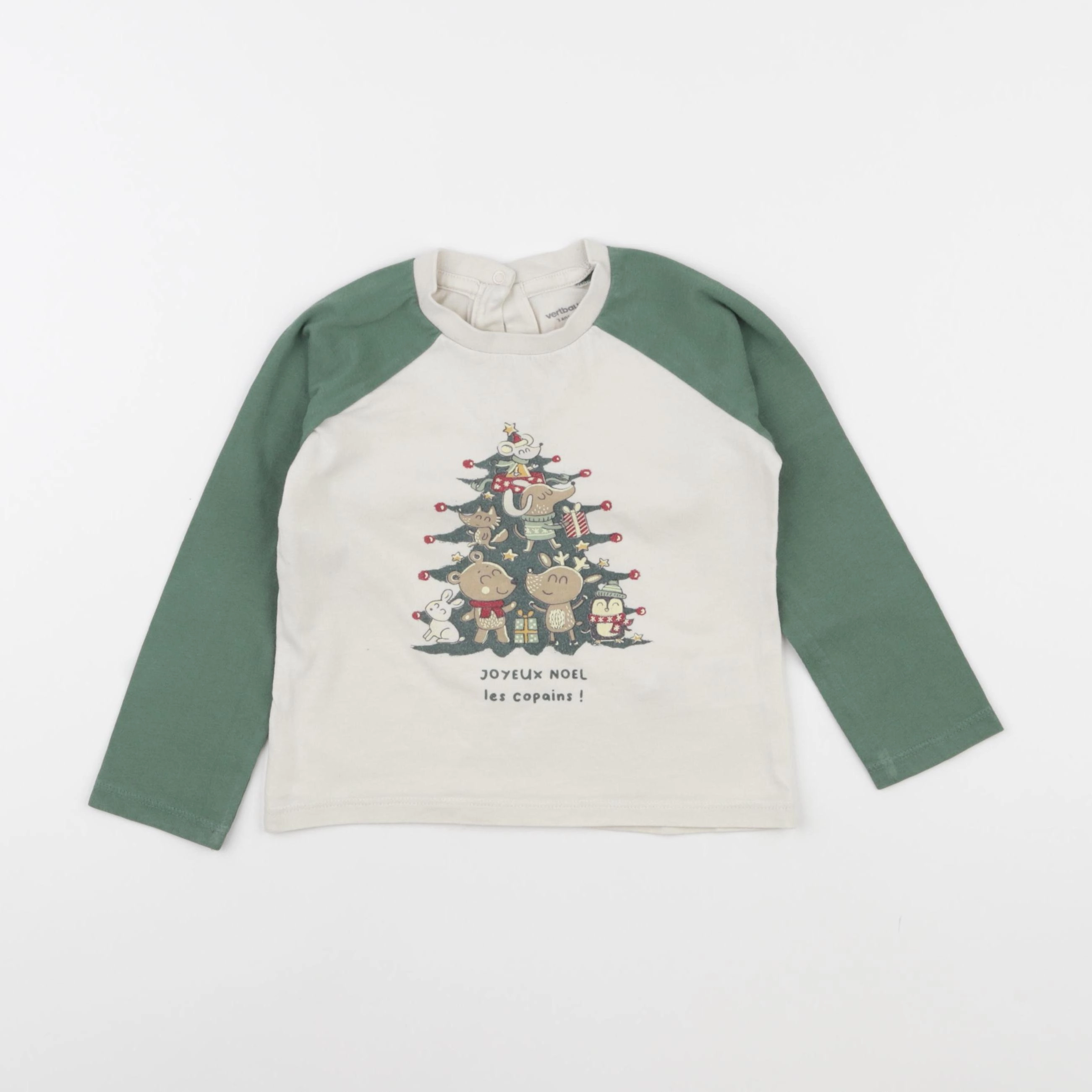 Vertbaudet - tee-shirt beige - 3 ans