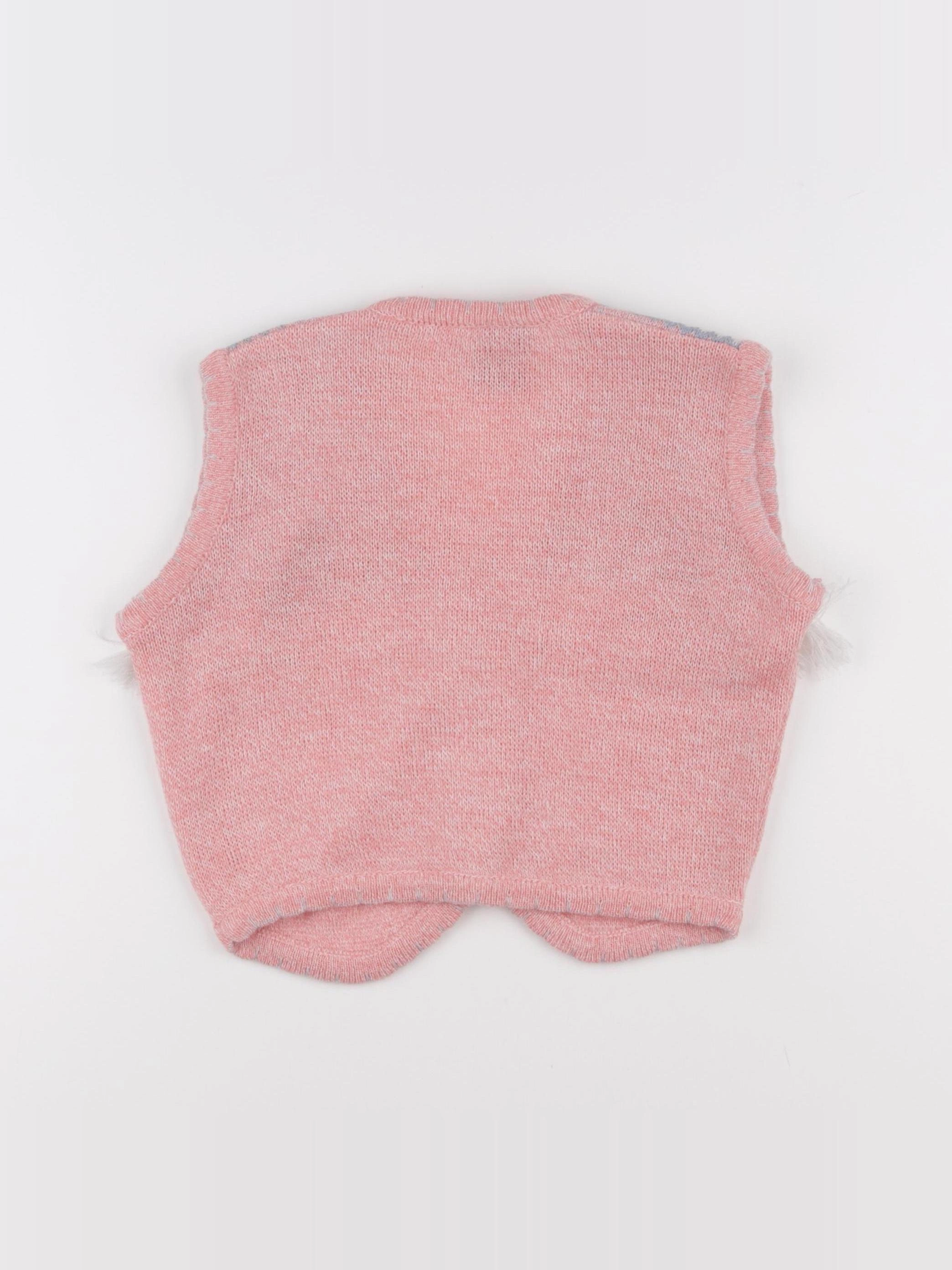 Vintage - gilet rose - 6 ans