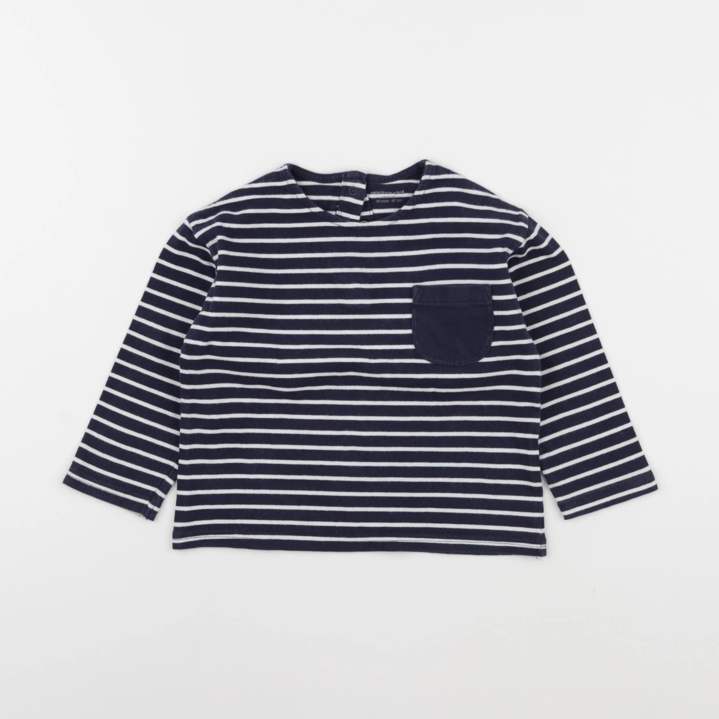 Vertbaudet - tee-shirt bleu - 36 mois