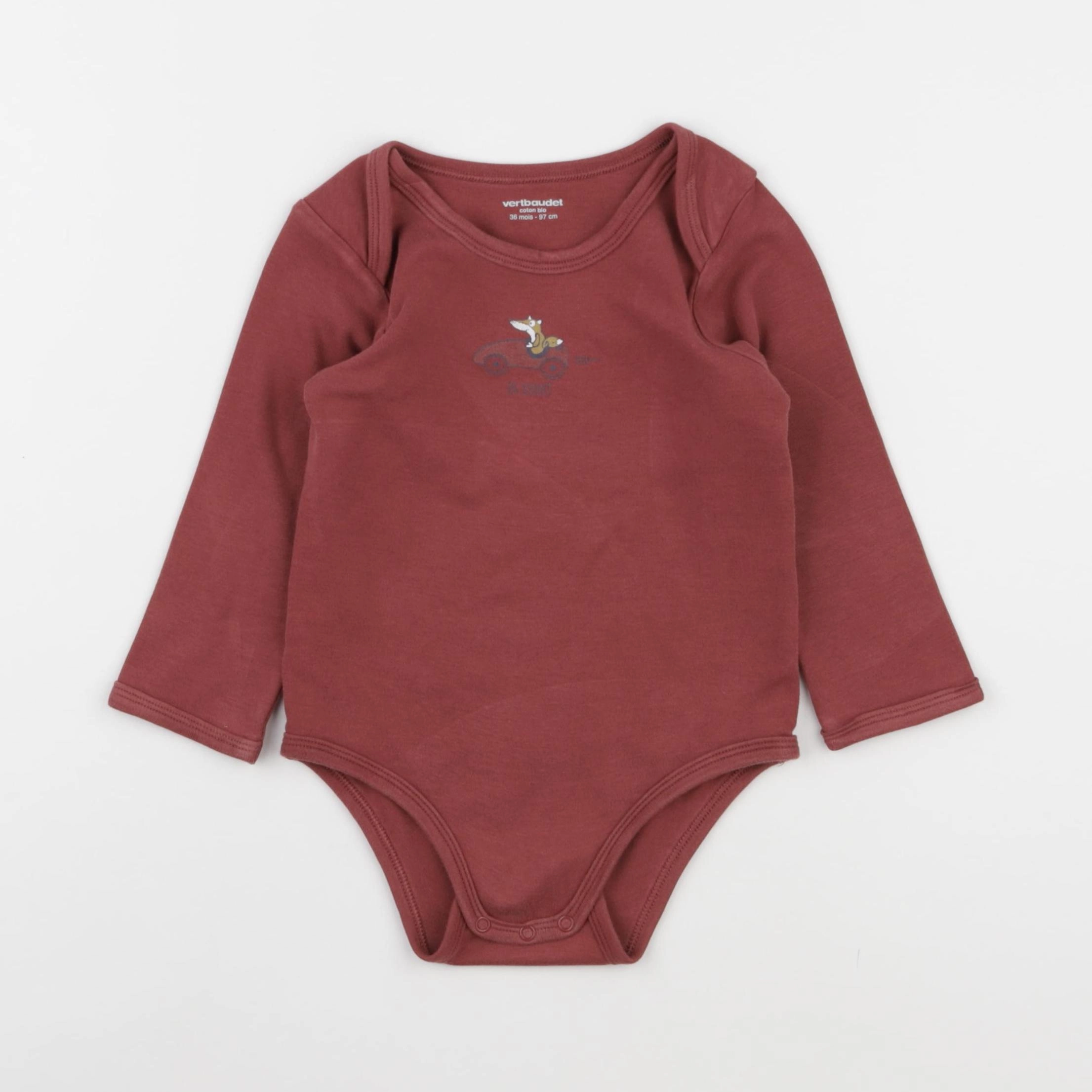 Vertbaudet - body rouge - 36 mois