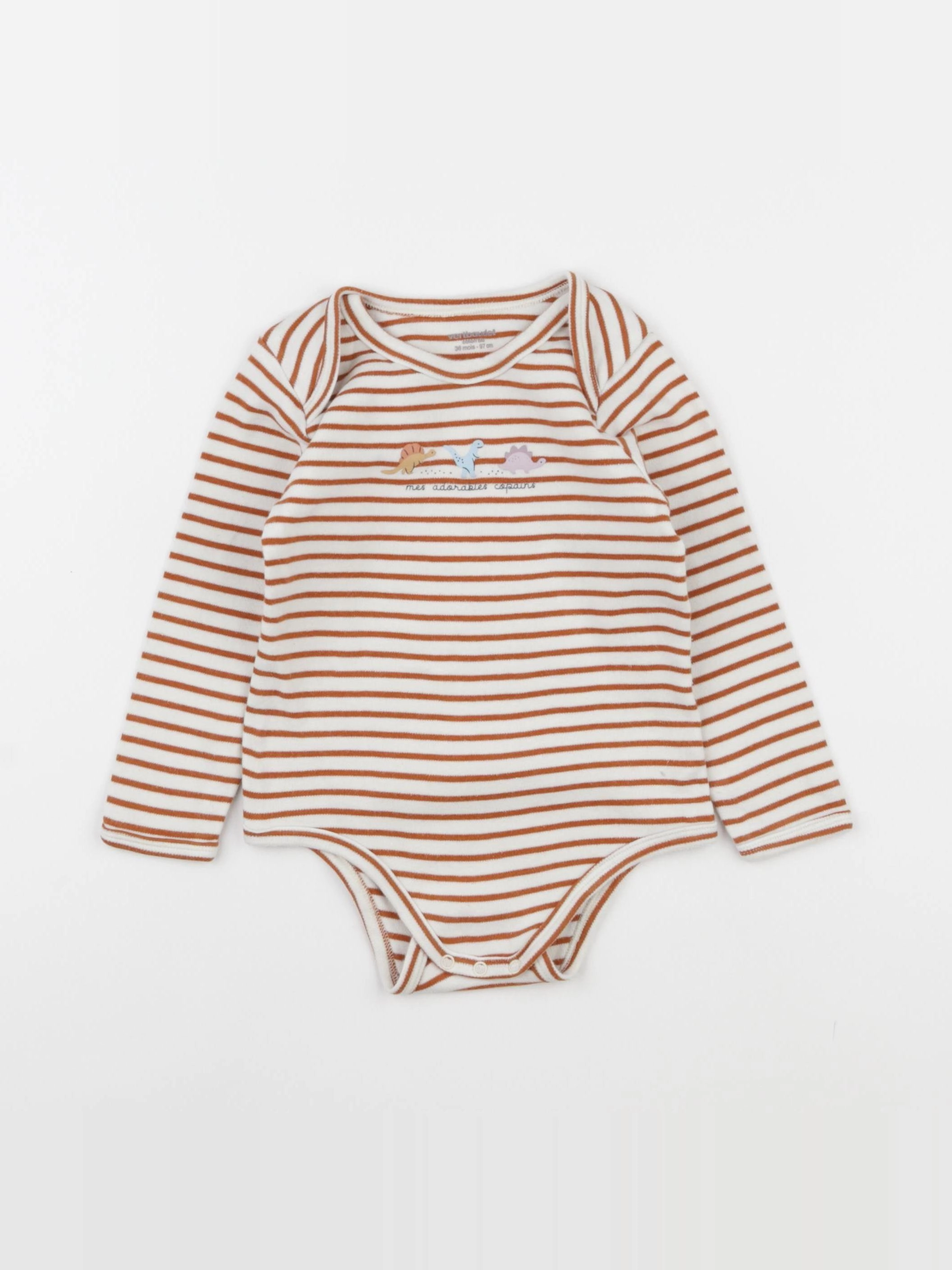 Vertbaudet - body marron - 36 mois