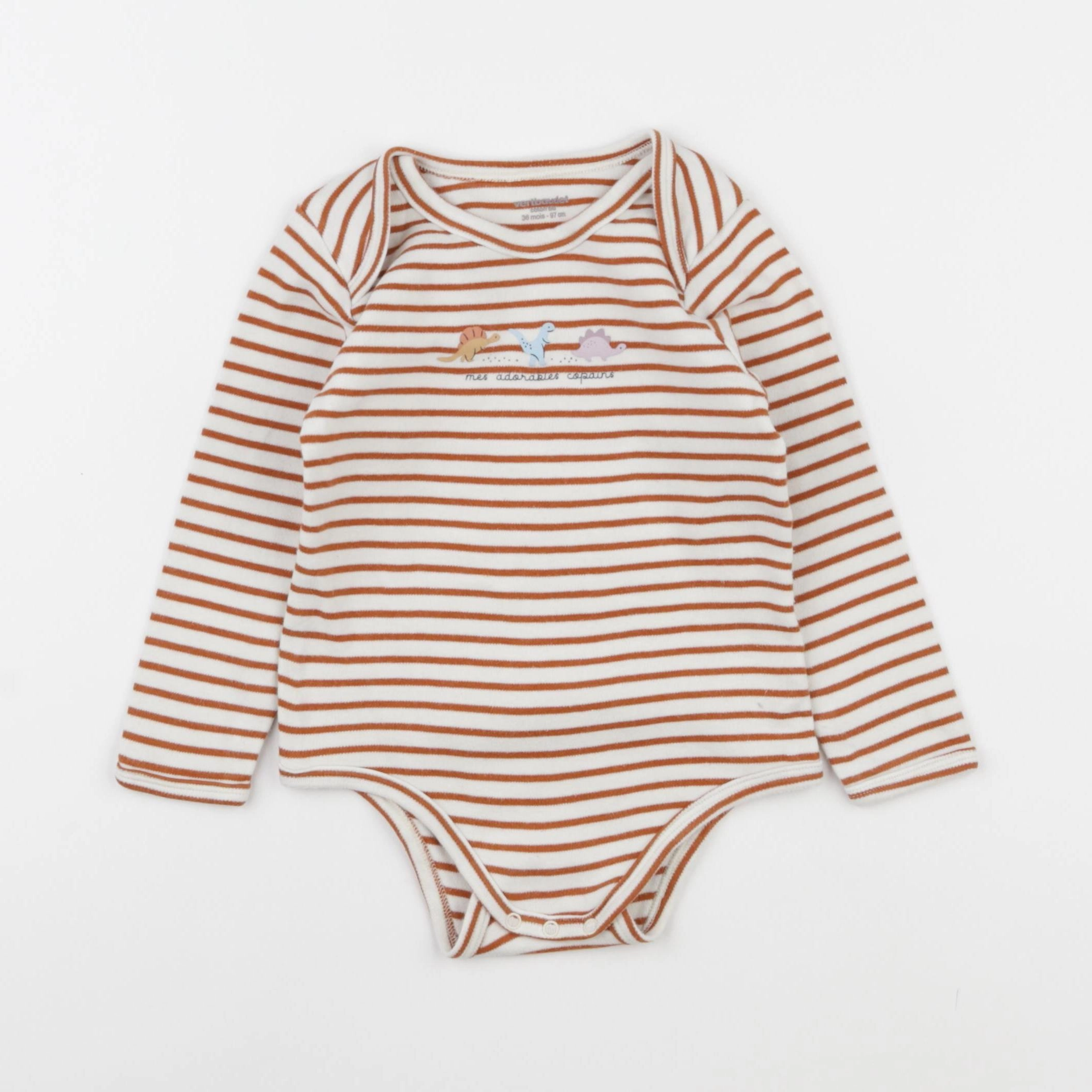 Vertbaudet - body marron - 36 mois