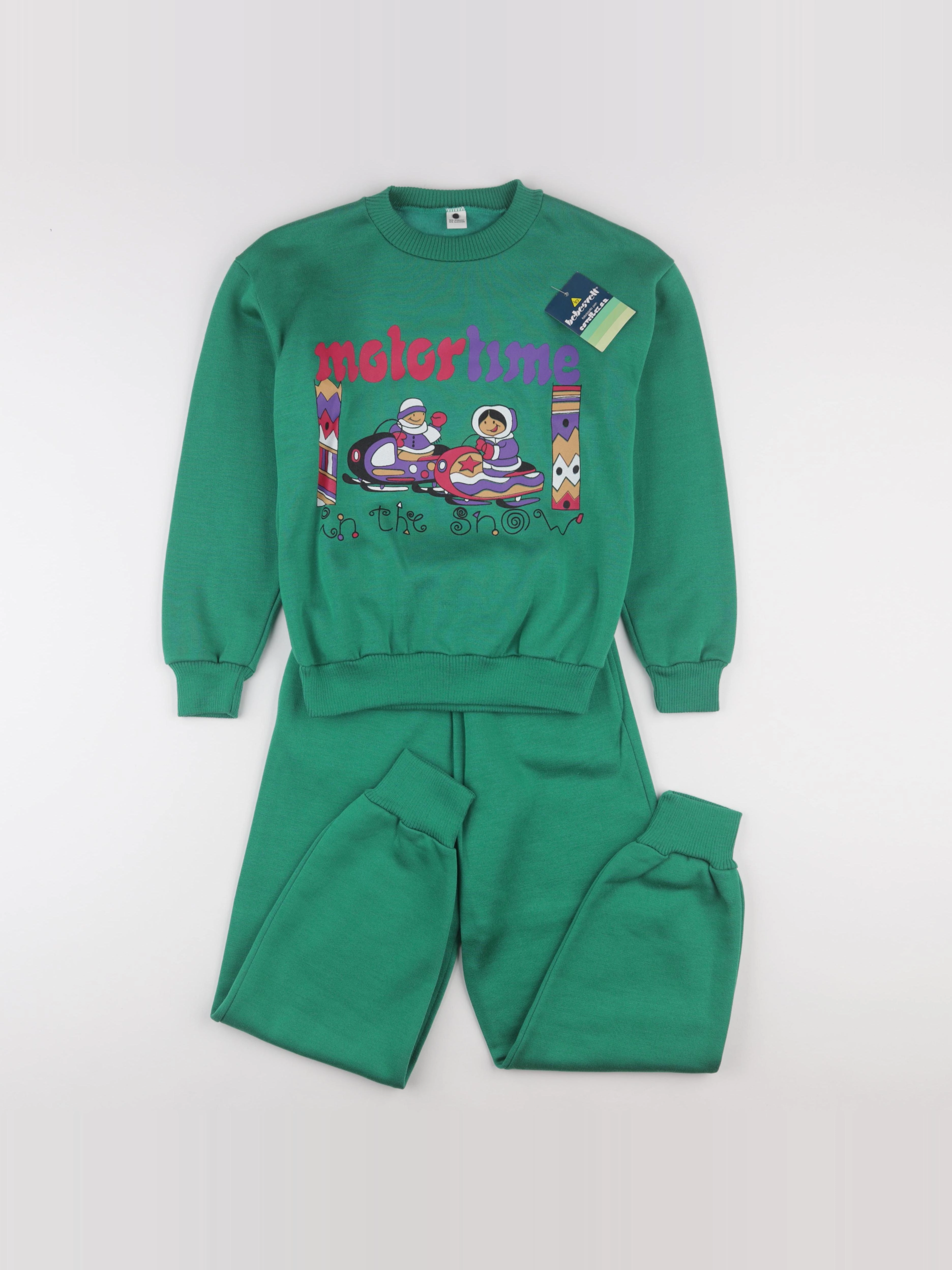 Vintage - ensemble vert - 8 ans