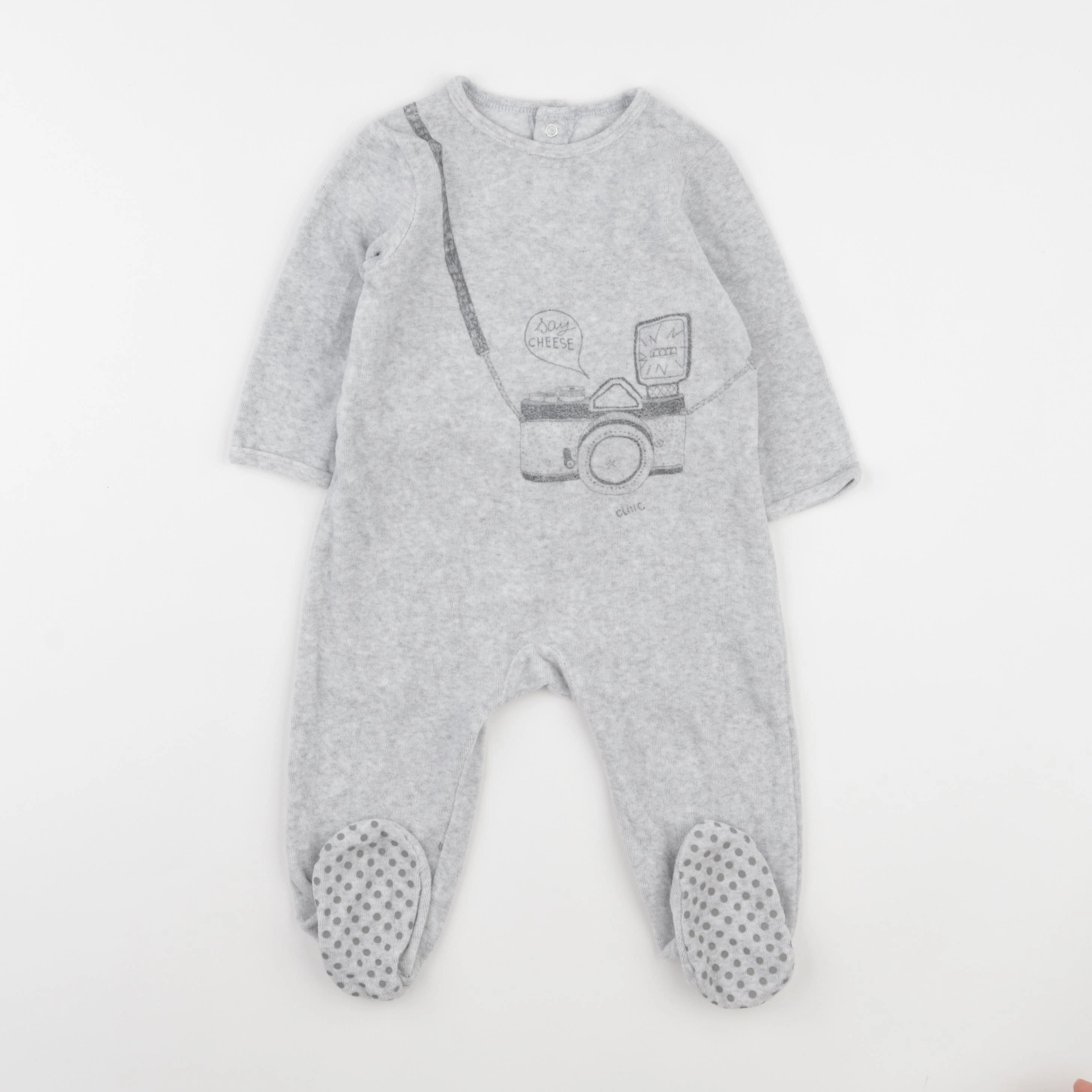 La Redoute - pyjama velours gris - 18 mois