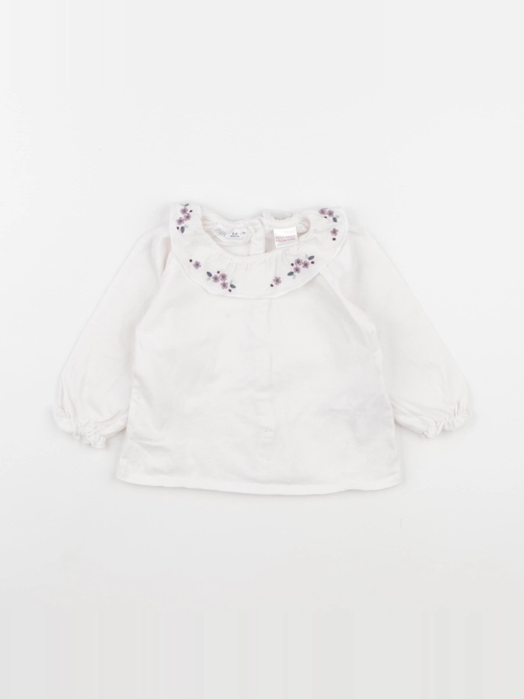 Zara - tee-shirt blanc - 6/9 mois