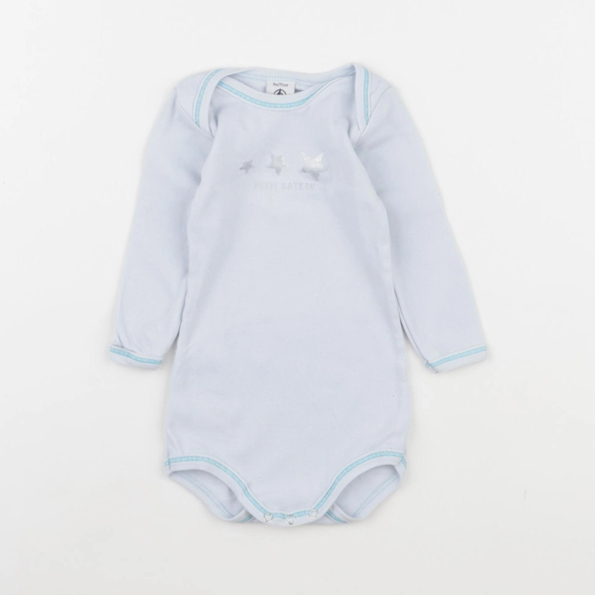 Petit Bateau - body bleu - 9 mois