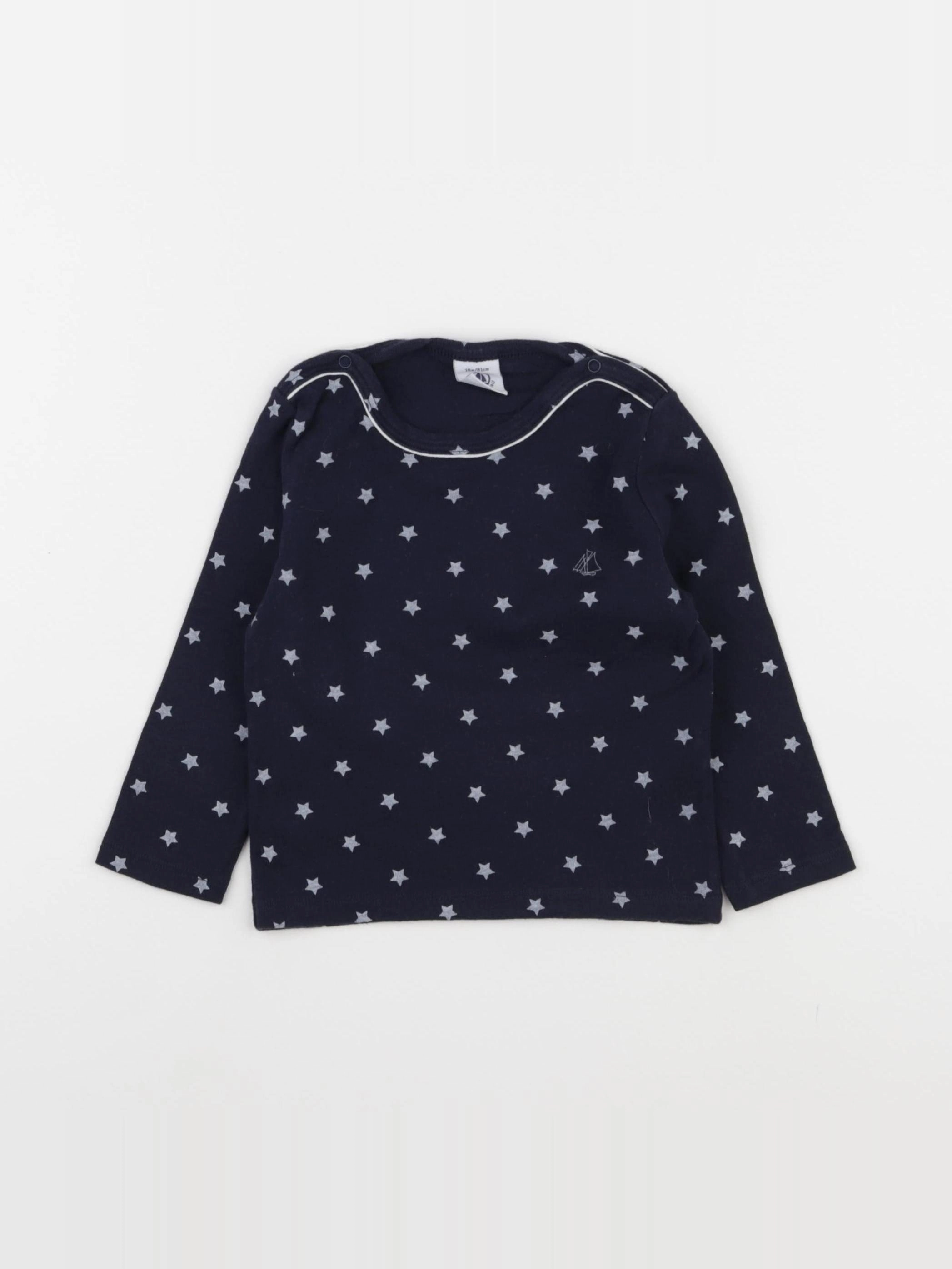 Petit Bateau - maillot de corps bleu - 18 mois