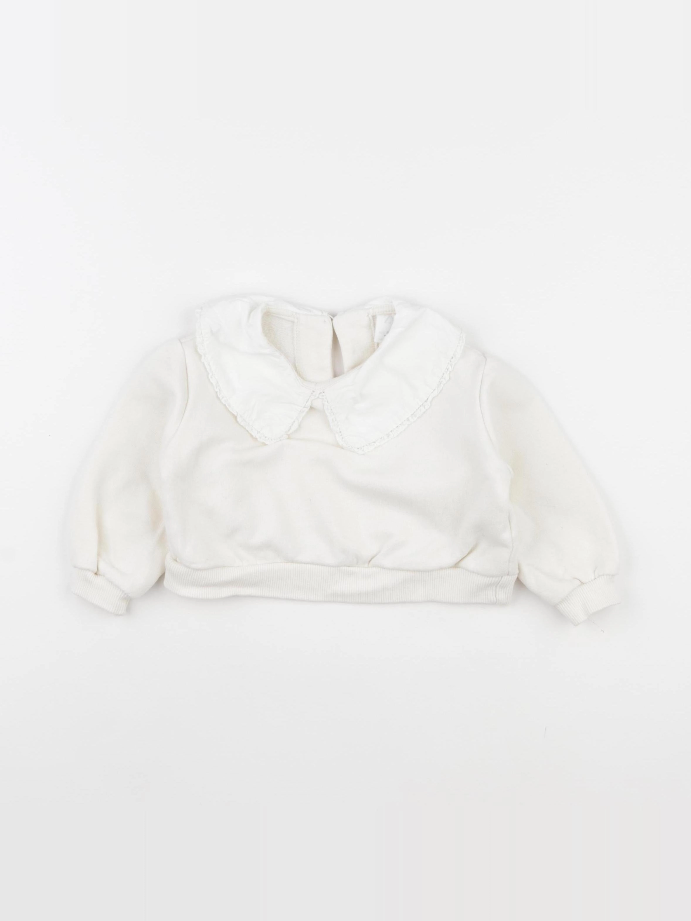Zara - sweat beige - 6/9 mois