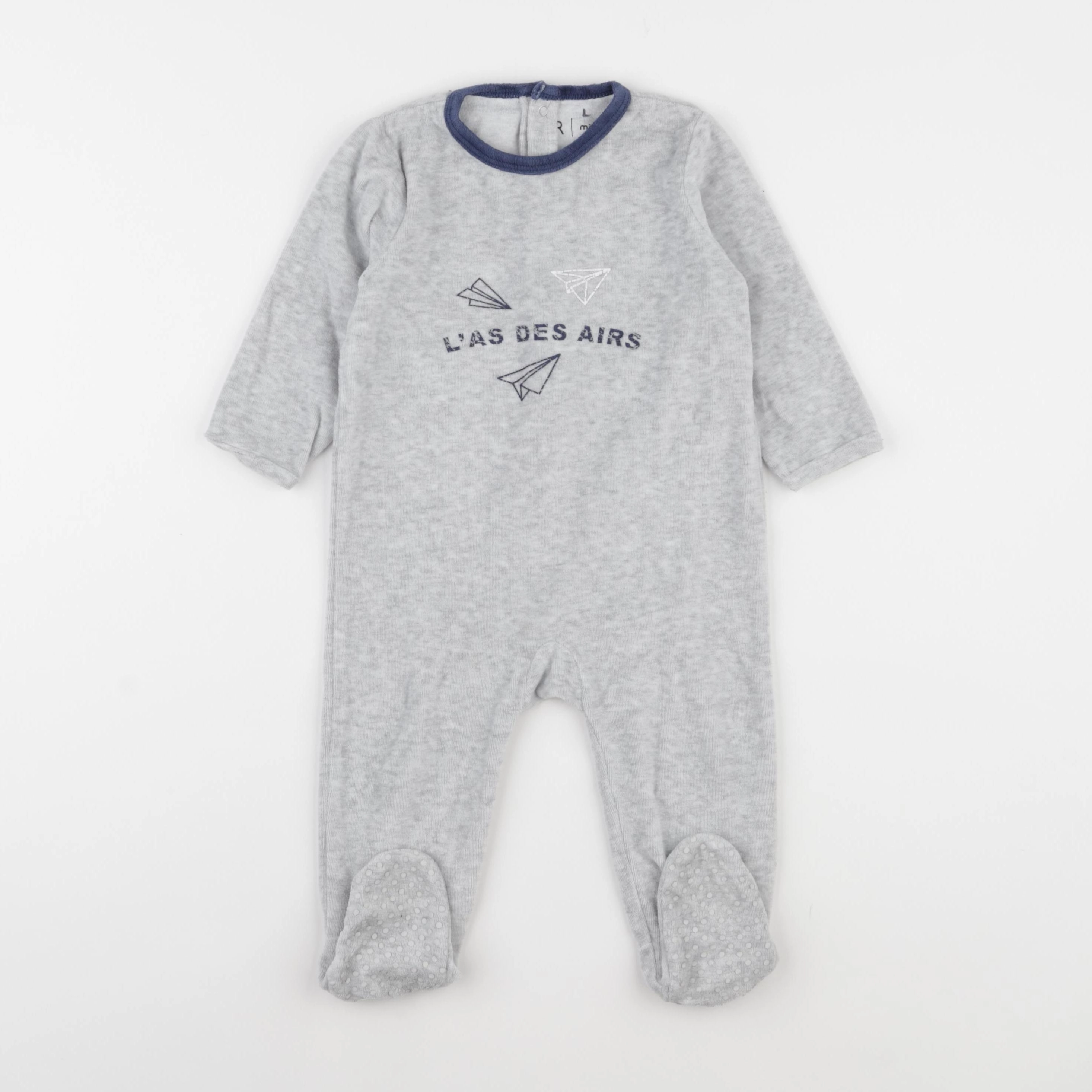 La Redoute - pyjama velours gris - 18 mois