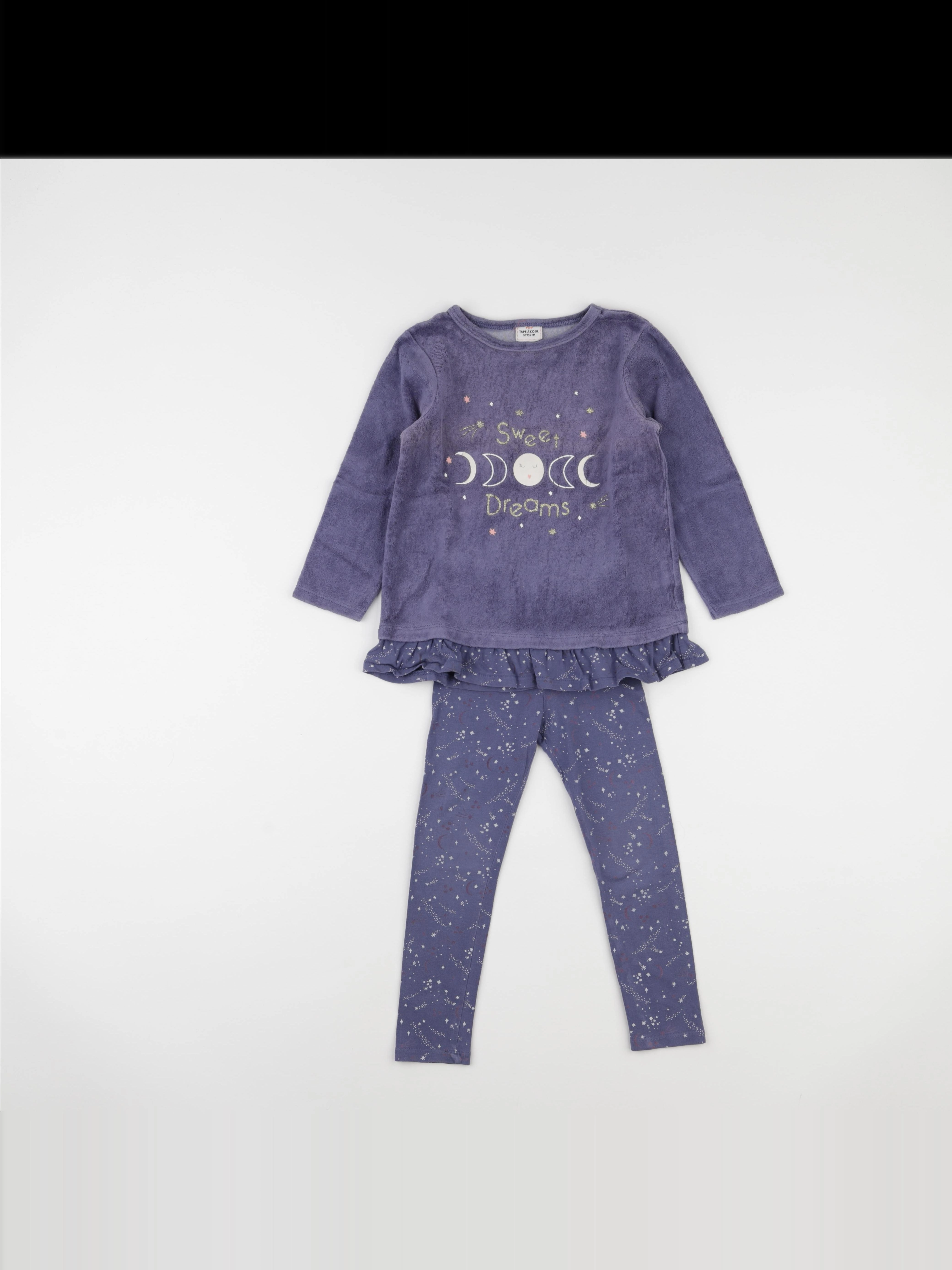 Tape à l'oeil - pyjama velours violet - 3 ans