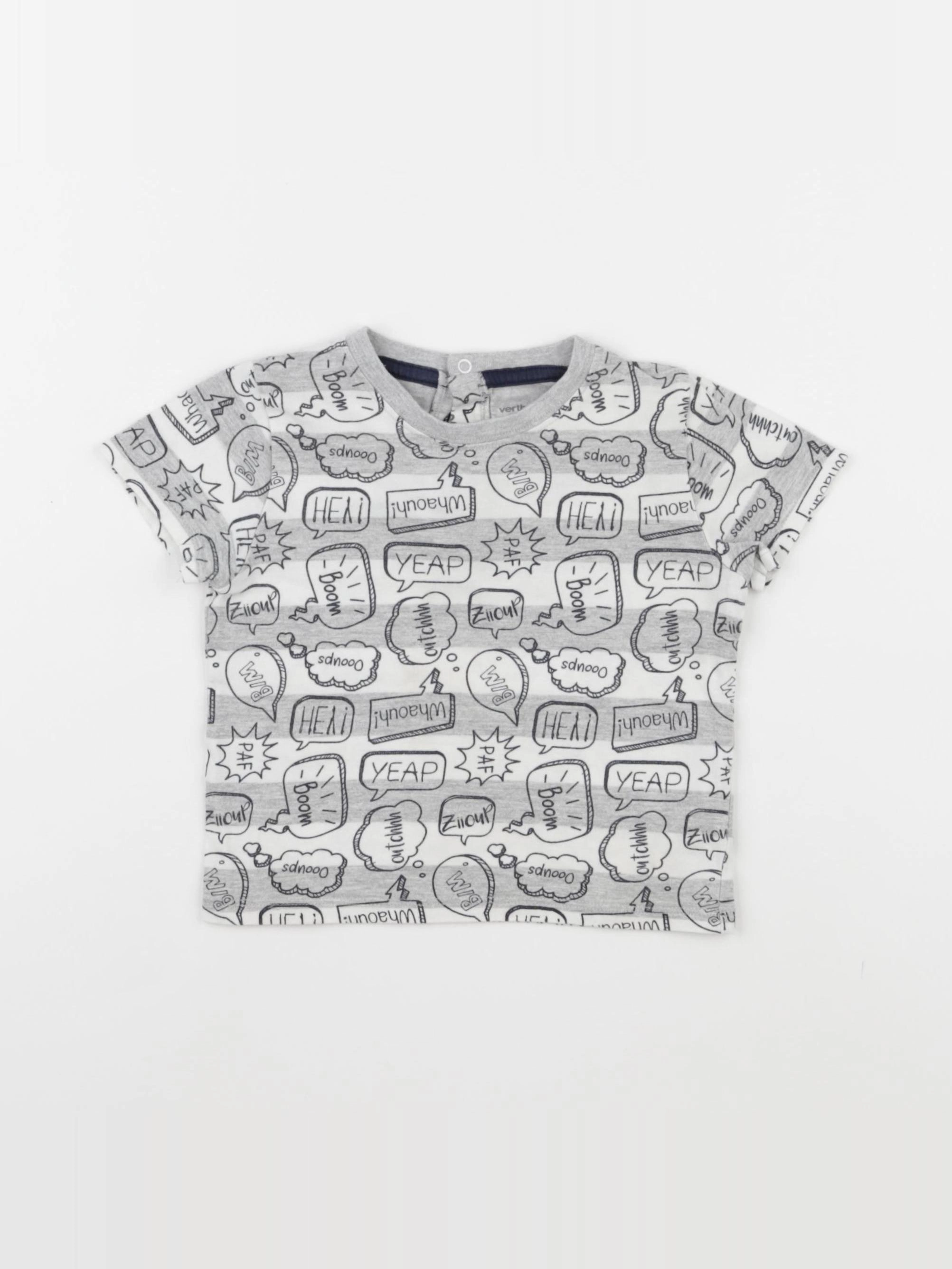 Vertbaudet - tee-shirt gris - 18 mois