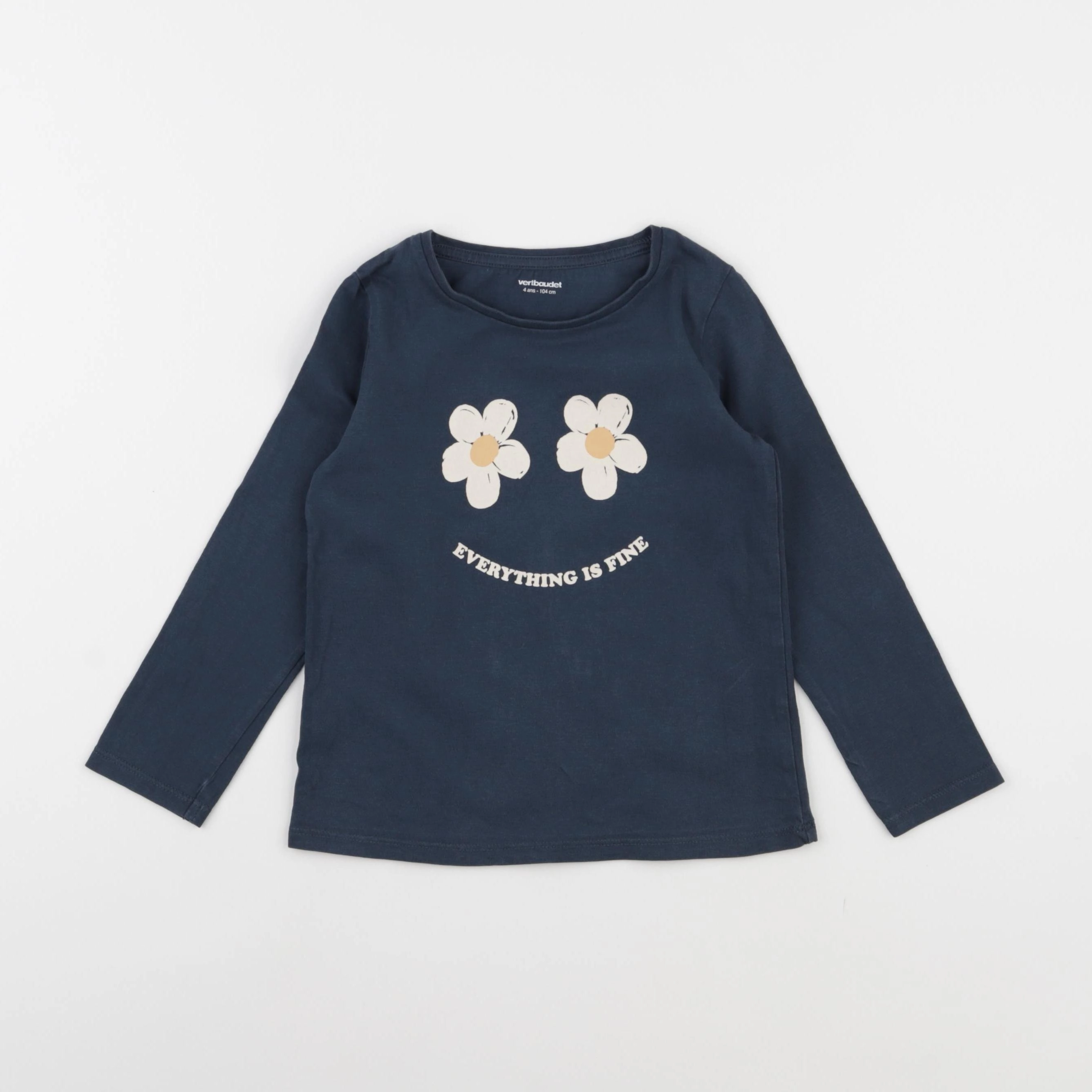 Vertbaudet - tee-shirt vert - 4 ans